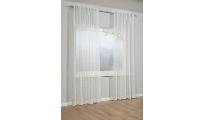 Gardine »Schal mit Gardinenband Dolly-Voile mit Rankenstickerei«, (1 St.)