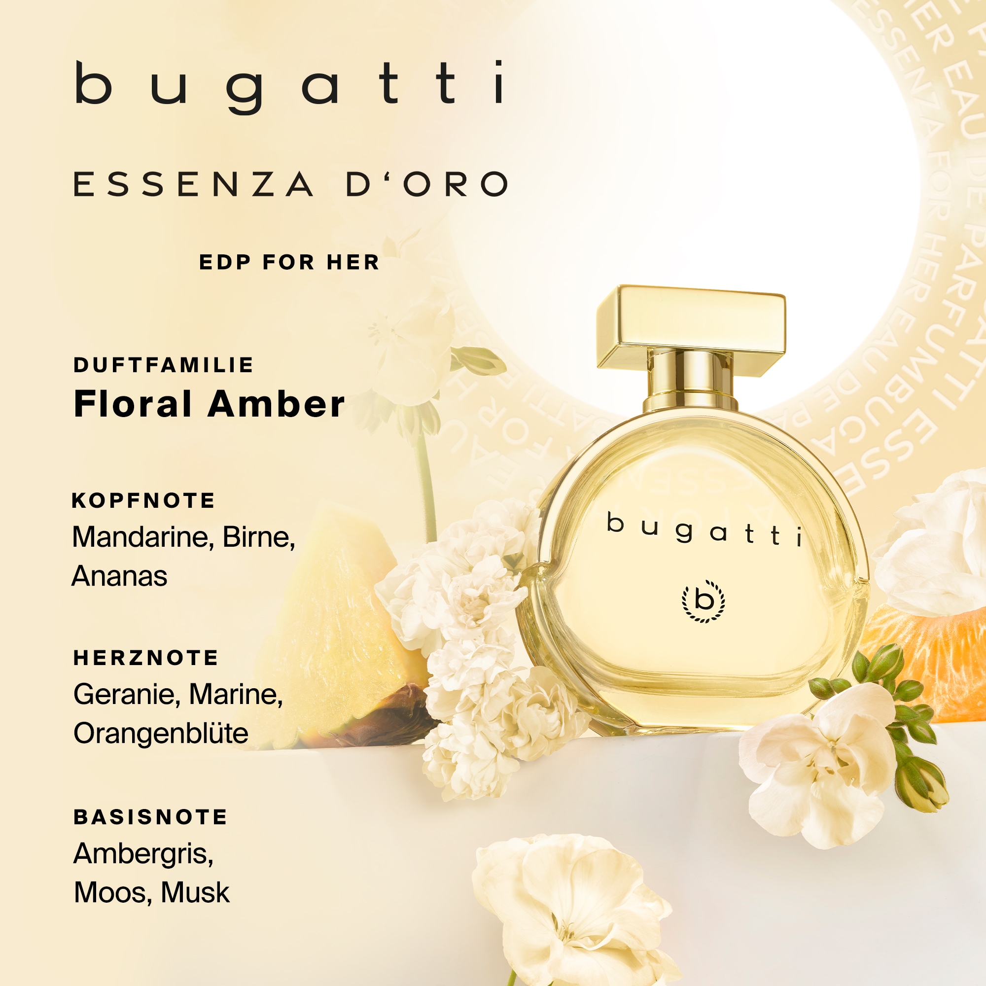 bugatti Eau de Parfum »ESSENZA D'ORO« EDP, 60 ml