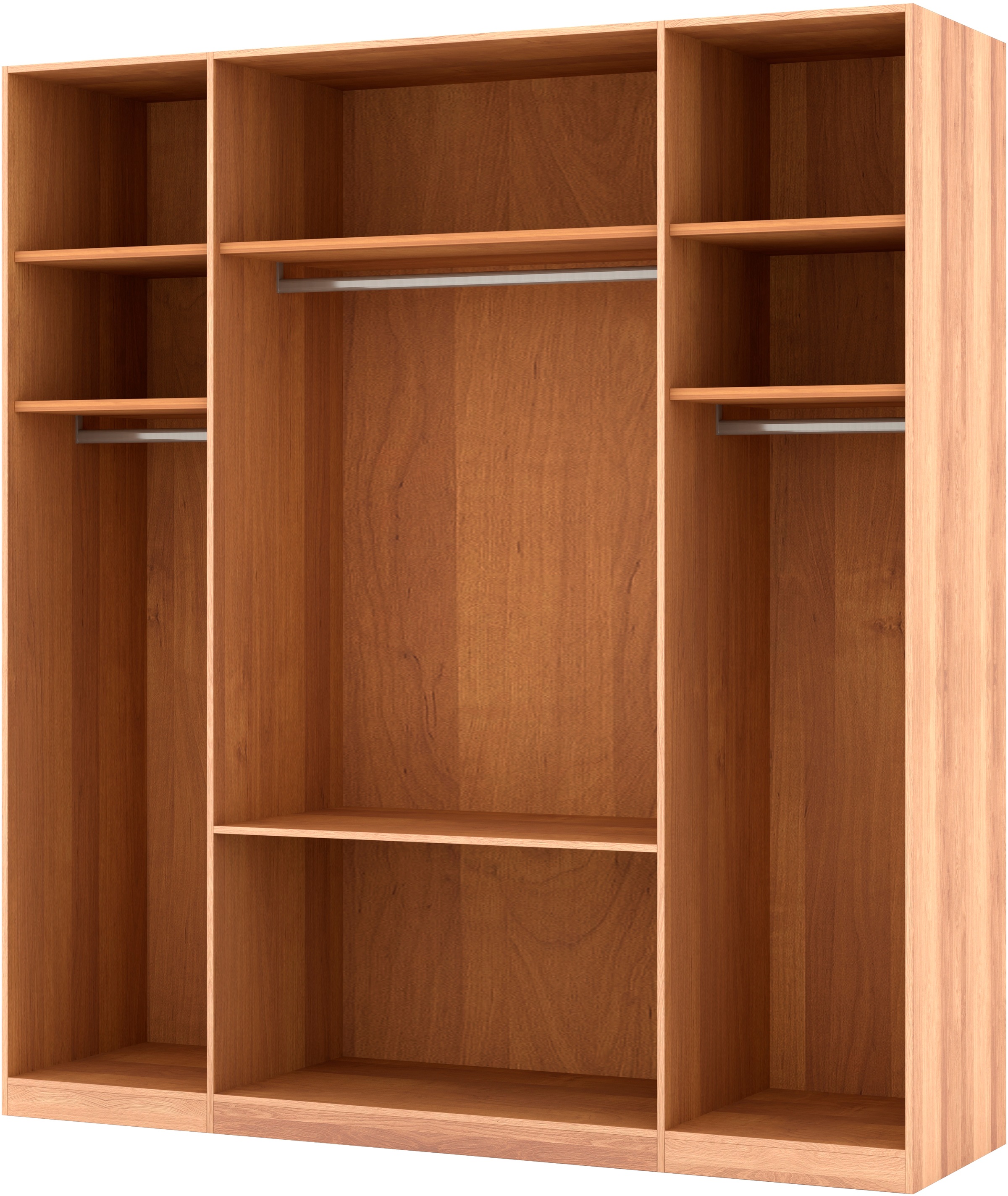 Musterring Drehtürenschrank »Sorrent, Kleiderschrank, teilmassiv Eiche« mit Türdämpfern, mit Schubladen, extra Böden, MADE IN GERMANY,  Türen in Eiche massiv und als Parsol-Bronze-Spiegel, mit Schubkästen