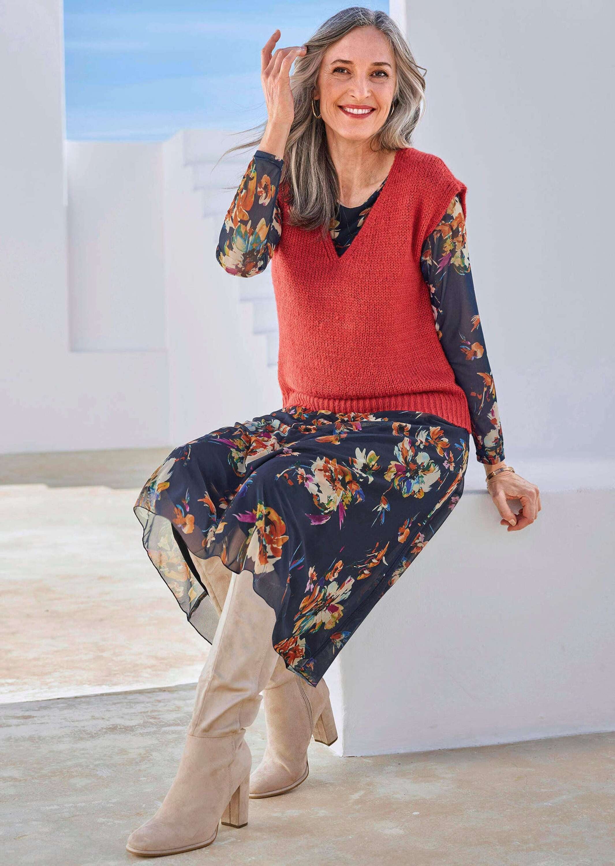 GOLDNER Rundhalspullover »Kurzgröße Pullunder«