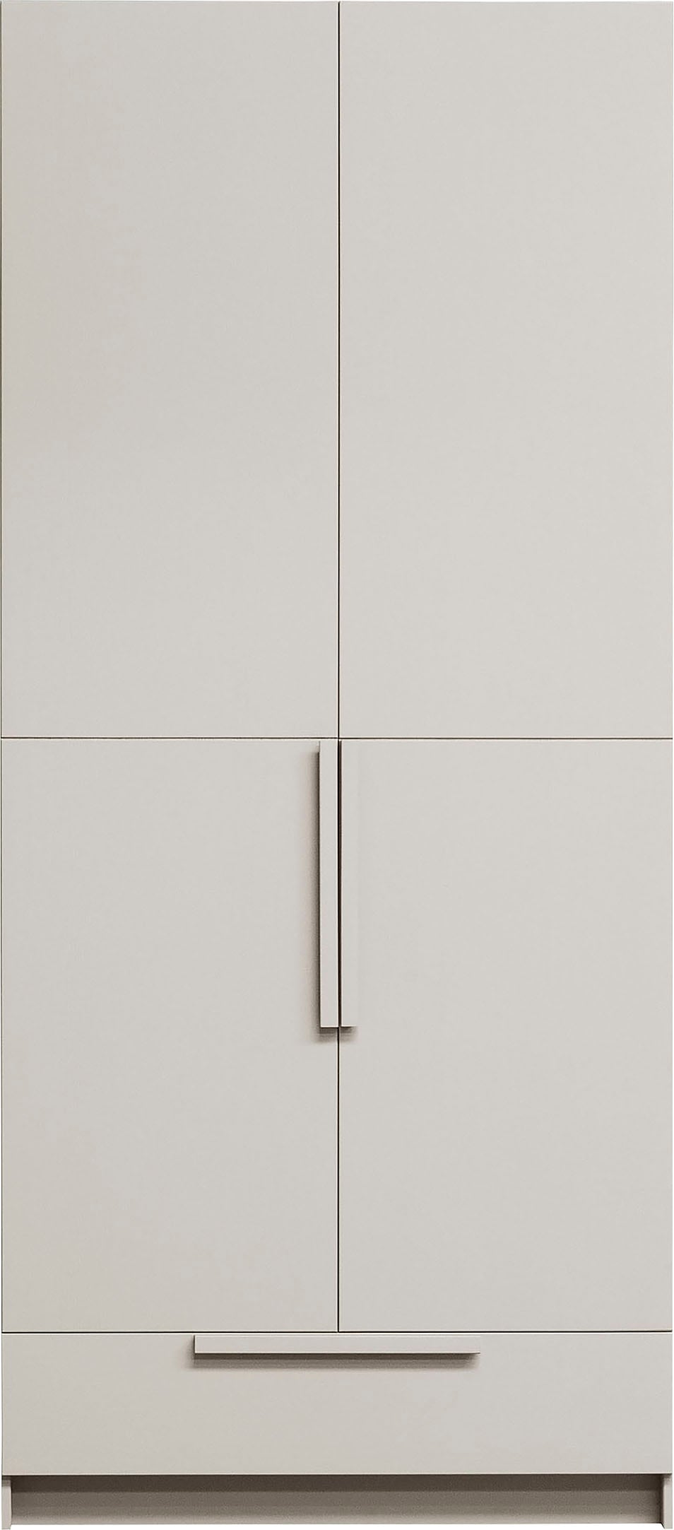 WOOOD Kleiderschrank "Pure FSC-Kiefernholz lackiert mit Soft-Close und Kleiderstange" H 215 x B 95 x T 60 cm, Tragkraft 10 kg pro Boden, pfleigleicht