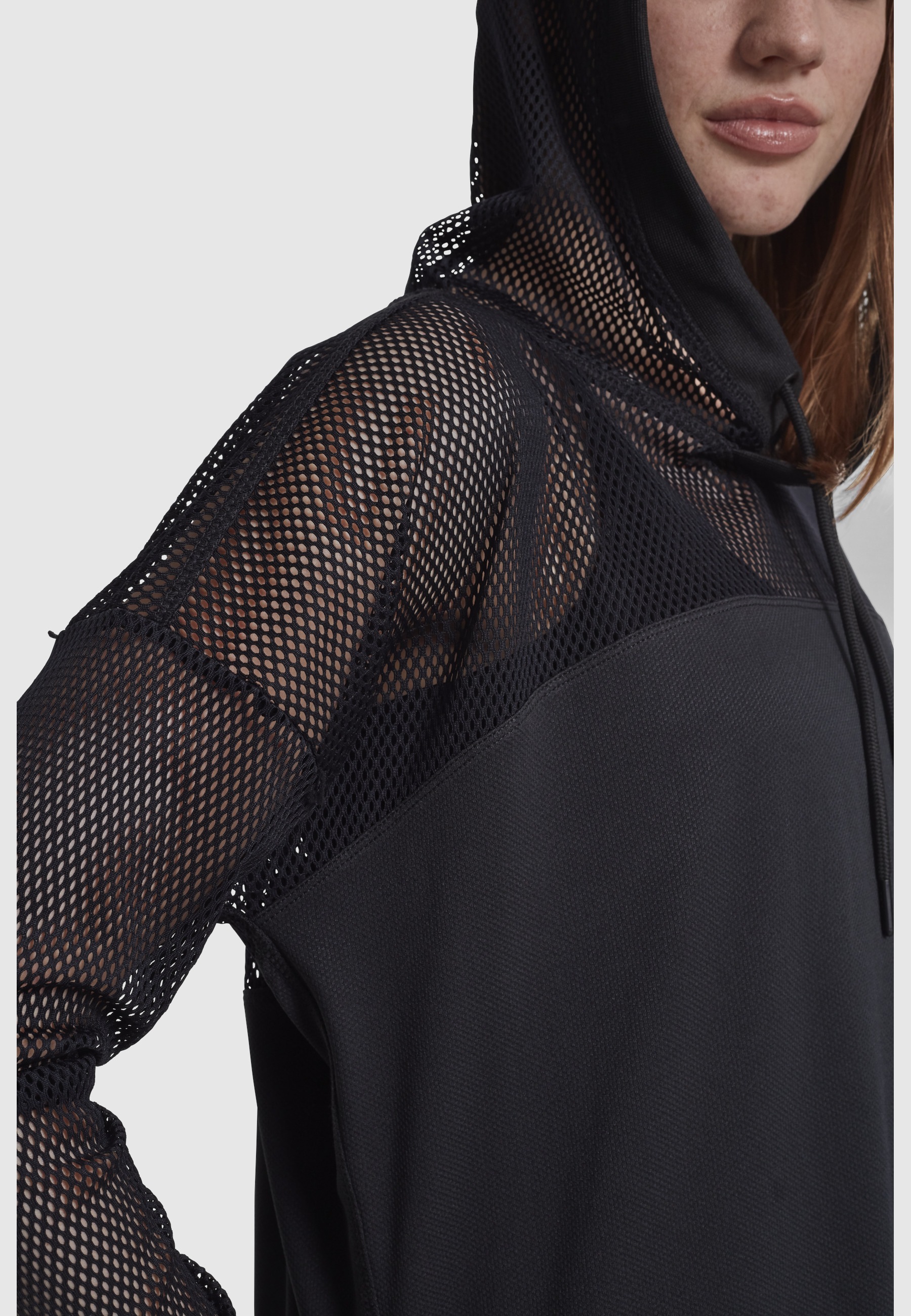 URBAN CLASSICS Sweatshirt »Urban Classics Damen Ladies Mesh Hoody«, 1 Stk.
