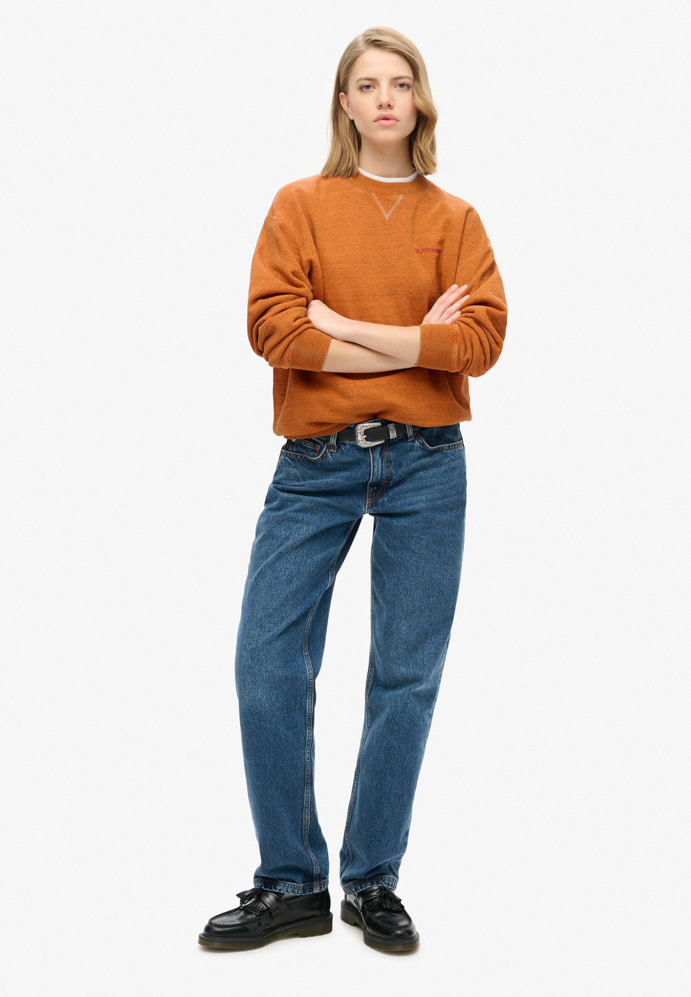 Superdry Sweatshirt »ESSENTIAL LOGO OVERDYED SWEAT«