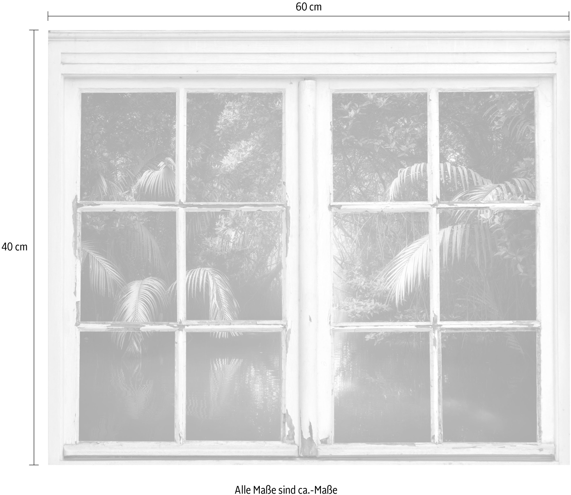 queence Wandsticker »Bäume am Wasser«, Wandsticker, Wandbild, selbstklebend, 3D, Fenster