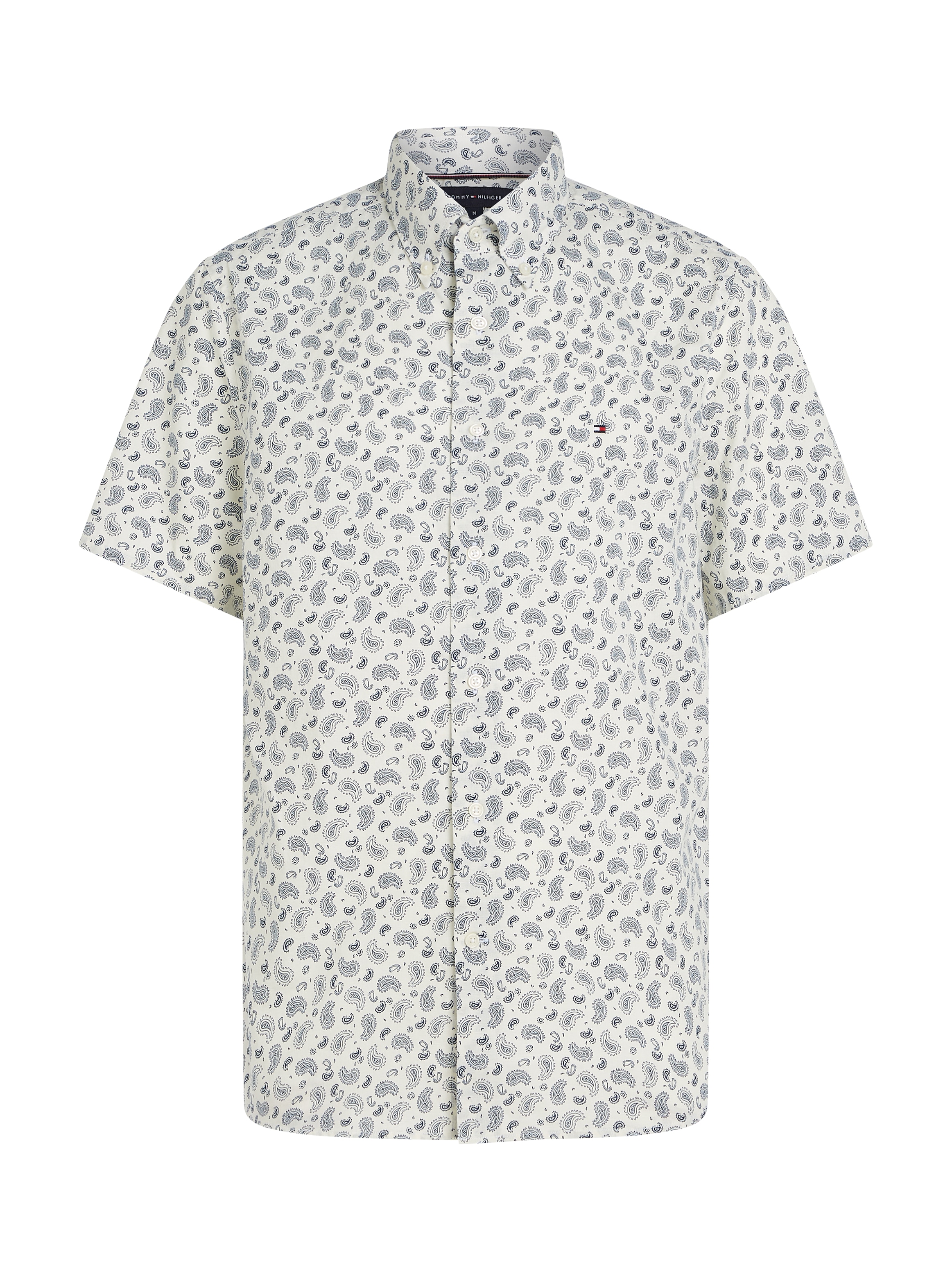 Tommy Hilfiger Kurzarmhemd »COTTON LINEN PAISLEY RF SS SHIRT«