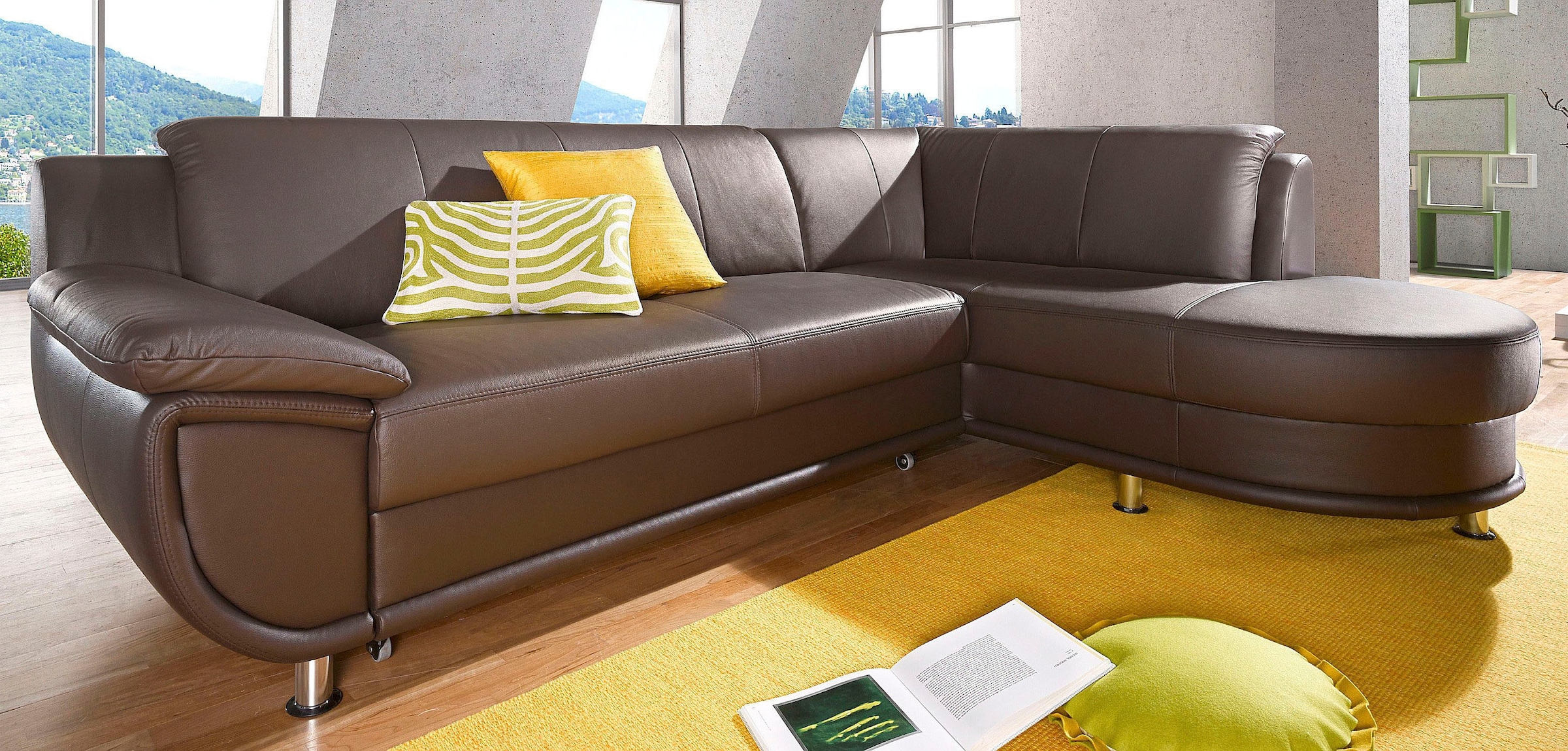 TRENDMANUFAKTUR Ecksofa "Rondo, zeitlos und elegant, bequem, L-Form", wahlw günstig online kaufen
