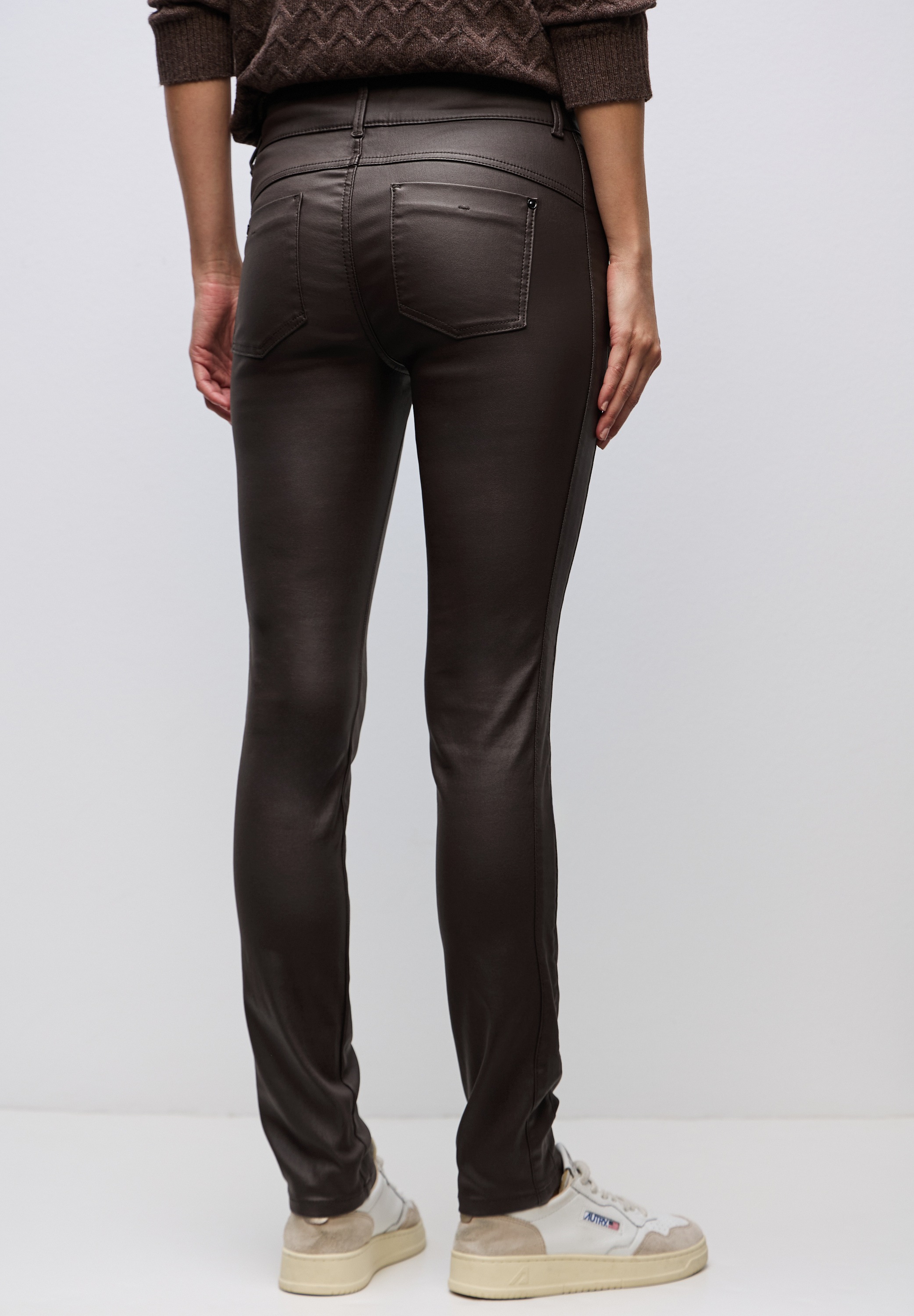 STREET ONE Lederimitathose mit Coating günstig online kaufen