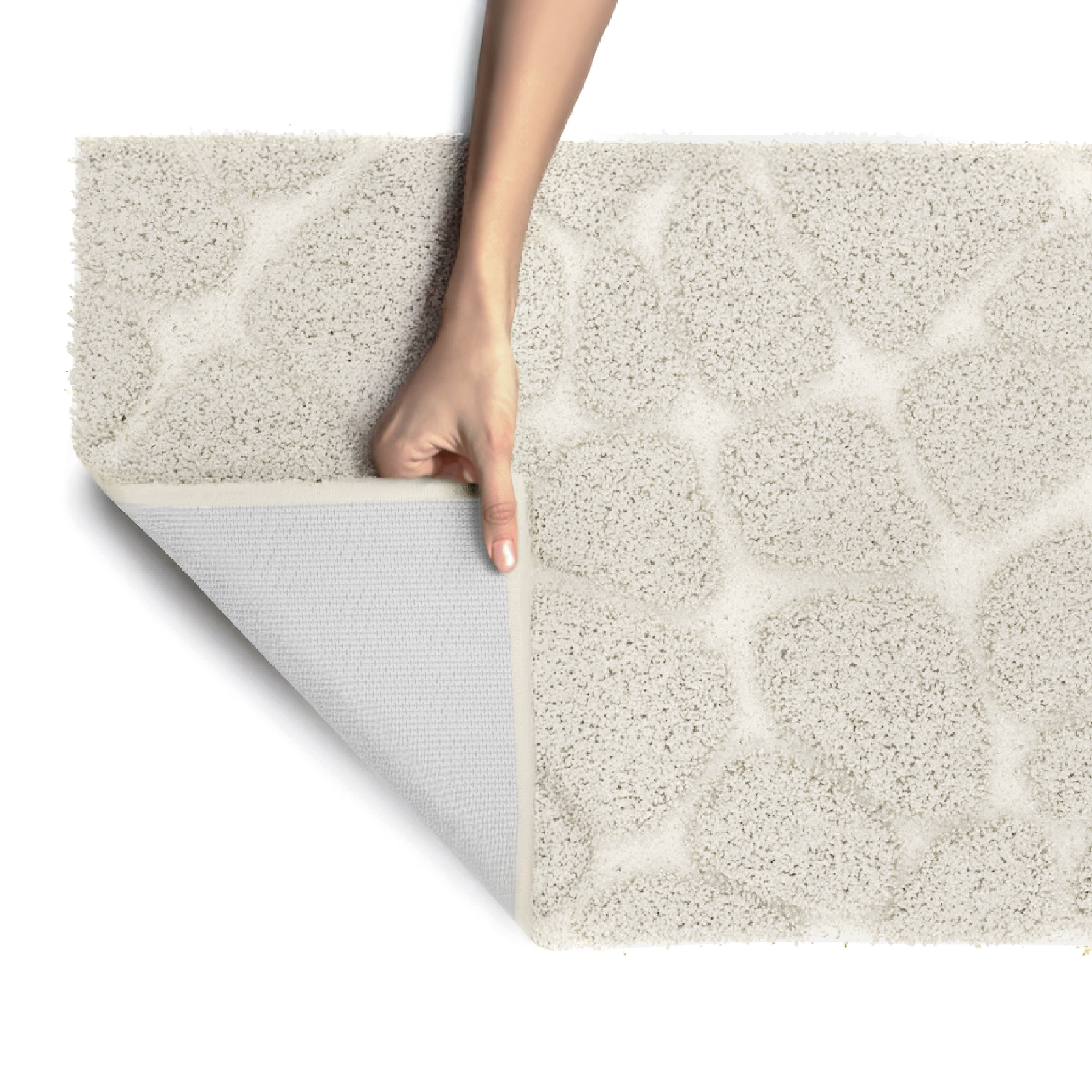 Grund Badematte »Ashtar, Badvorleger, Badezimmer Teppich, 3D-Design«, rutschhemmend beschichtet, schnell trocknend, Hoch-Tief-Design mit organischer Steinoptik, Made in Europe