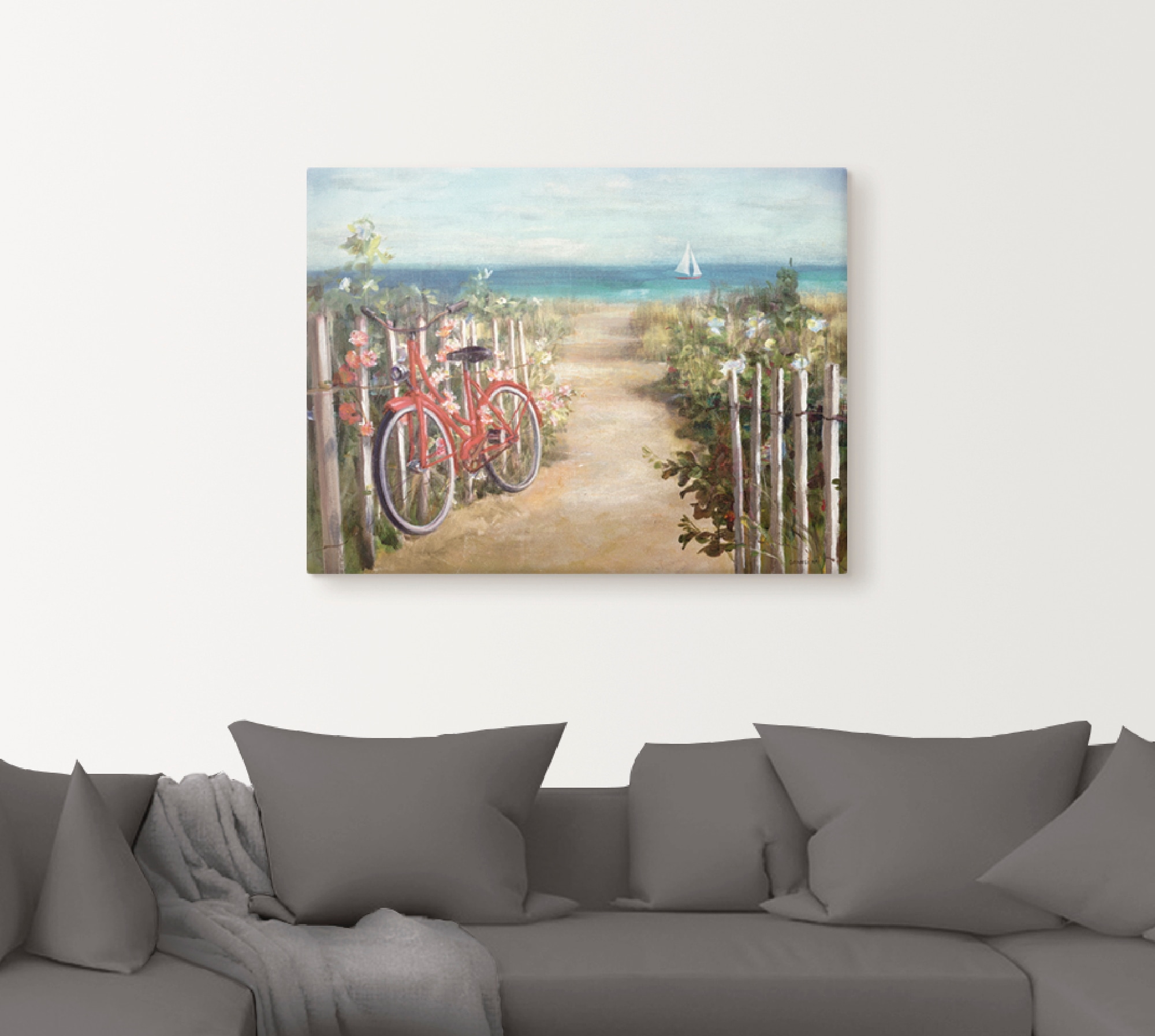 Artland Wandbild »Sommerfahrt«, Fahrräder, (1 St.), als Leinwandbild, Poster in verschied. Größen