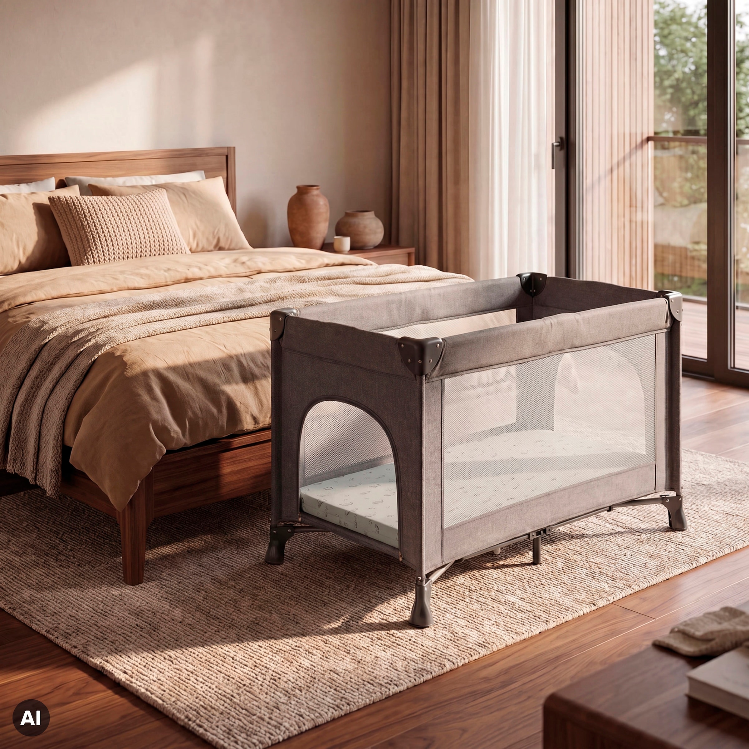 Fillikid Reisebett-Matratzen »Matratze für Reisebett gerollt« 4 cm hoch 1 Stk. tlg. passend für Reisebetten 120 × 60 cm