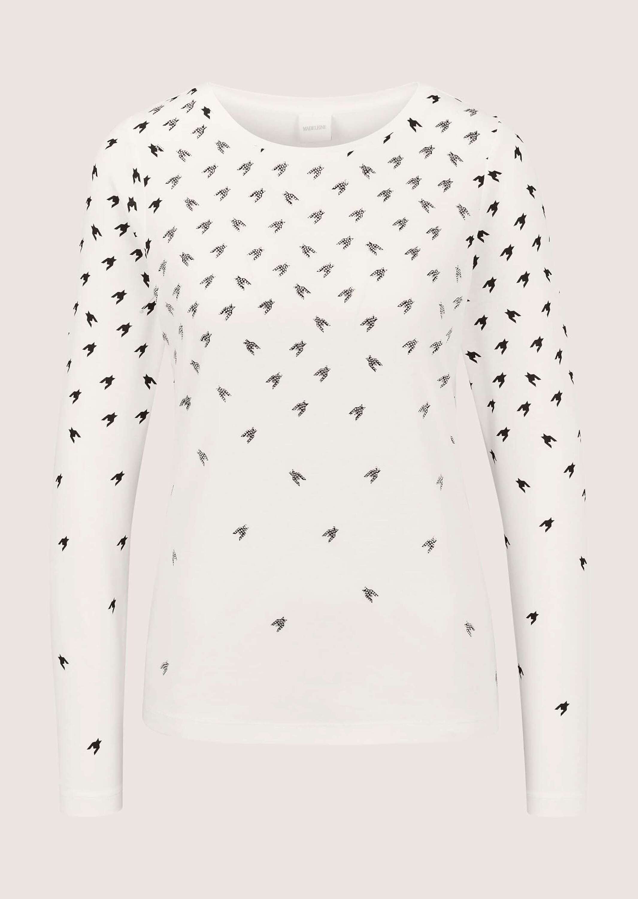 MADELEINE Langarmshirt »Shirt Langarmshirt mit Strass & Hahnentritt«