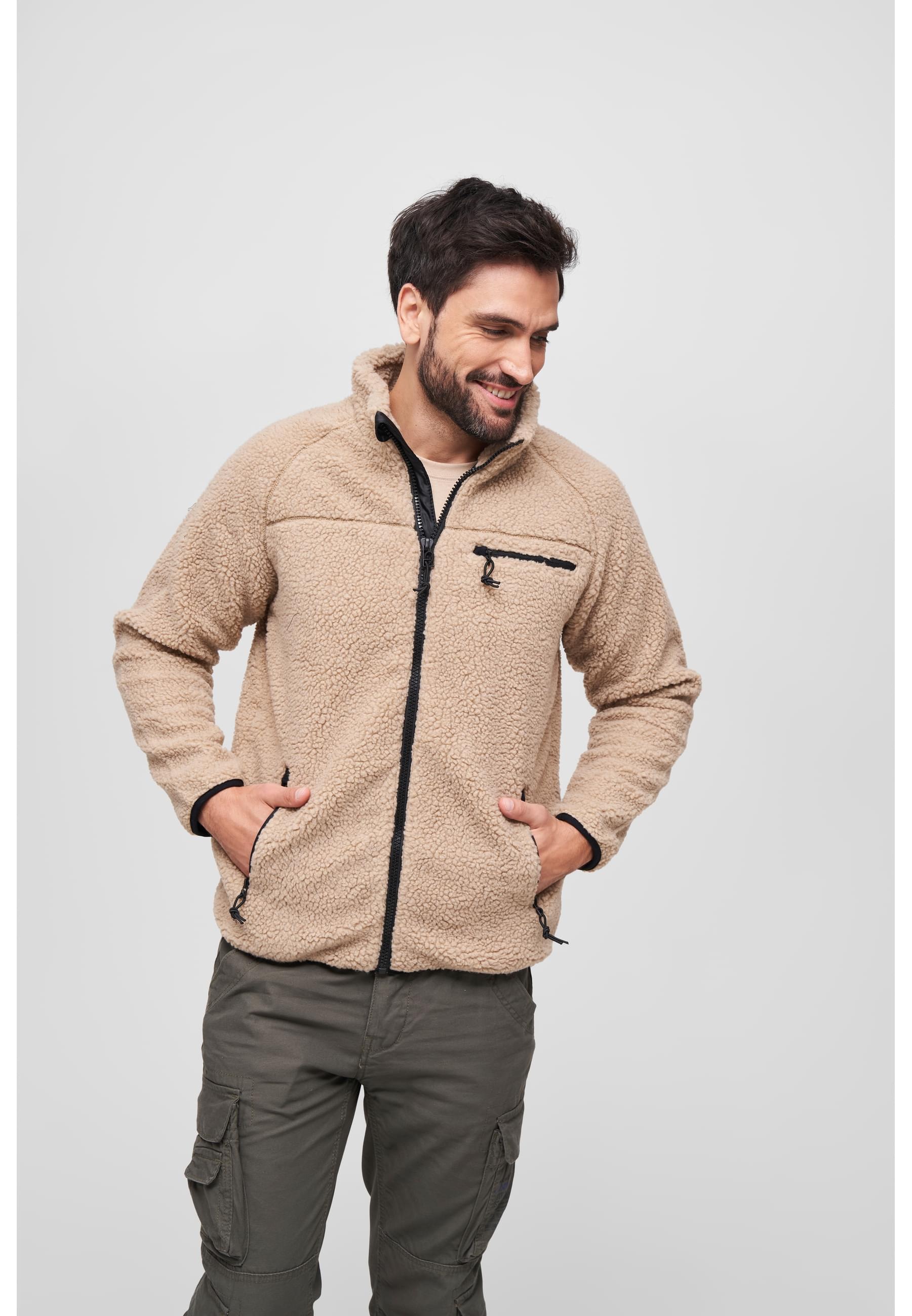 Brandit Allwetterjacke »Brandit Herren Teddyfleece Jacket«, (1 St.), ohne Kapuze