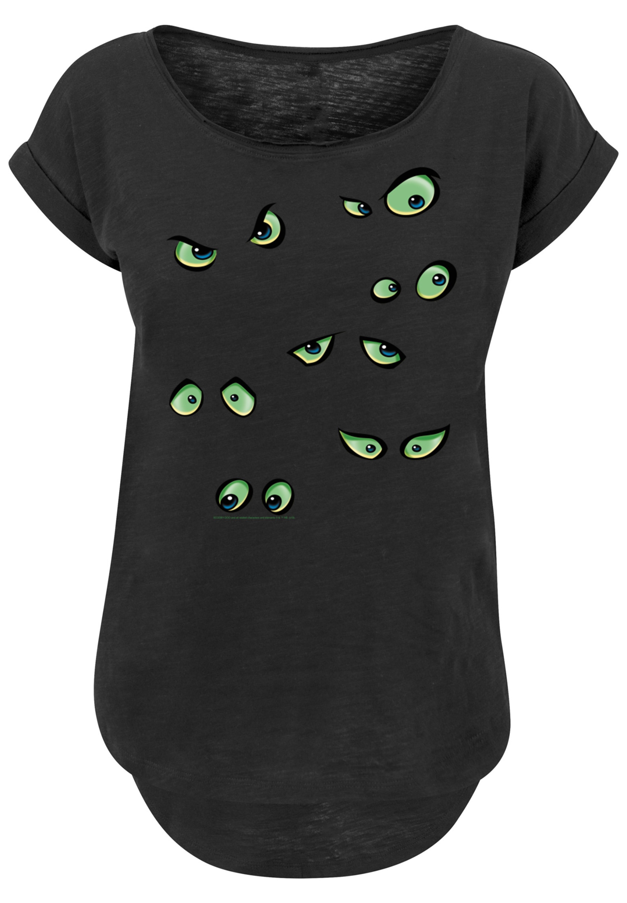 F4NT4STIC T-Shirt »Scooby Doo Scary Eyes«, Damen,Premium Merch,Lang,Longshirt,Bedruckt