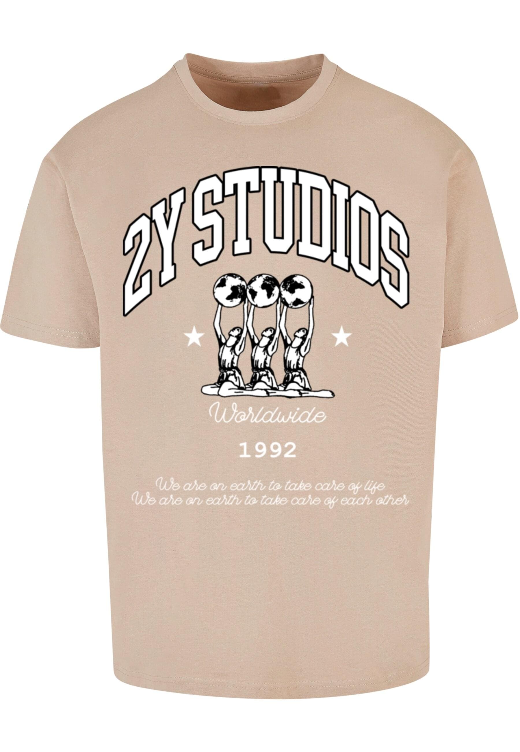 2Y Studios T-Shirt "2Y Studios Herren Globus Oversize Tee" 1 Stk. tlg. günstig online kaufen
