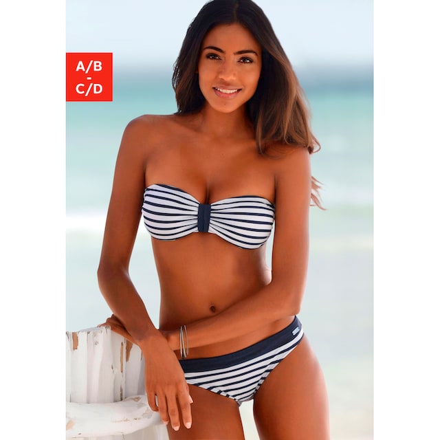 Venice Beach Bandeau-Bikini-Top »Summer«, mit kontrastfarbener Schlaufe  online bestellen | BAUR