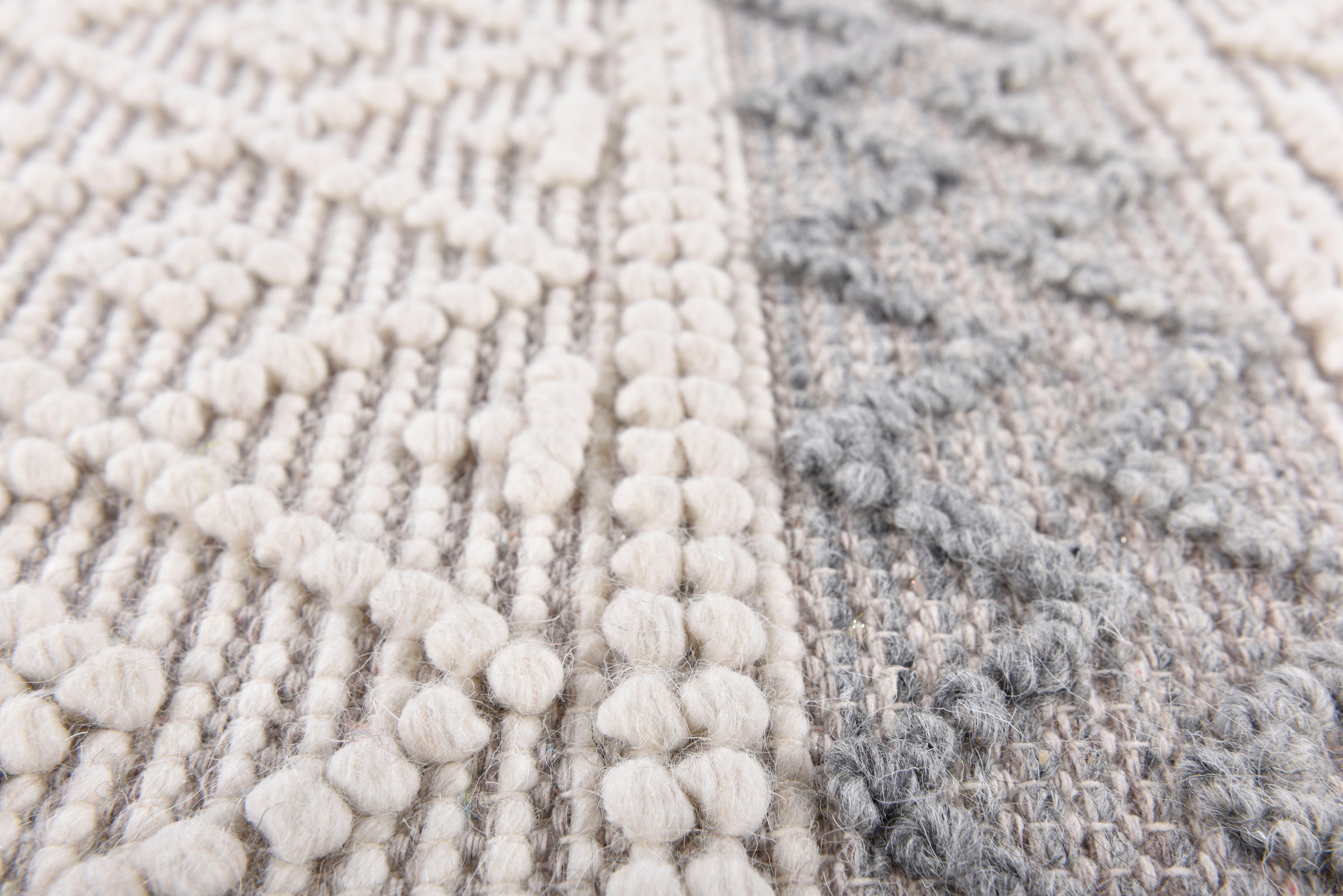 THEKO Wollteppich »Visby - 915« rechteckig 10 mm Höhe reine Wolle, handgewebt, Scandi Design, mit Fransen