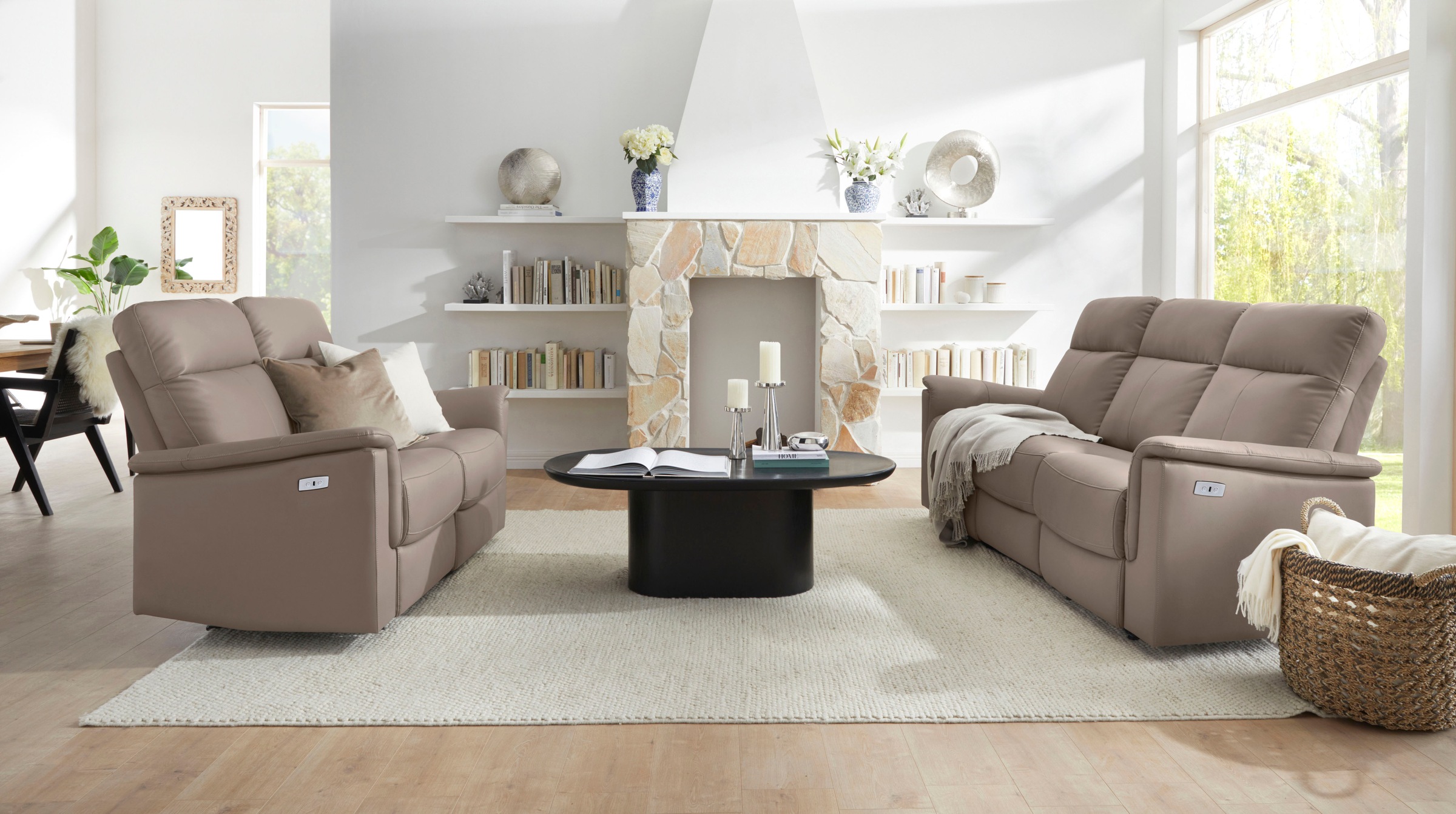 Home affaire 2-Sitzer »Southbrook«, mit manueller und elektrischer Relaxfunktion