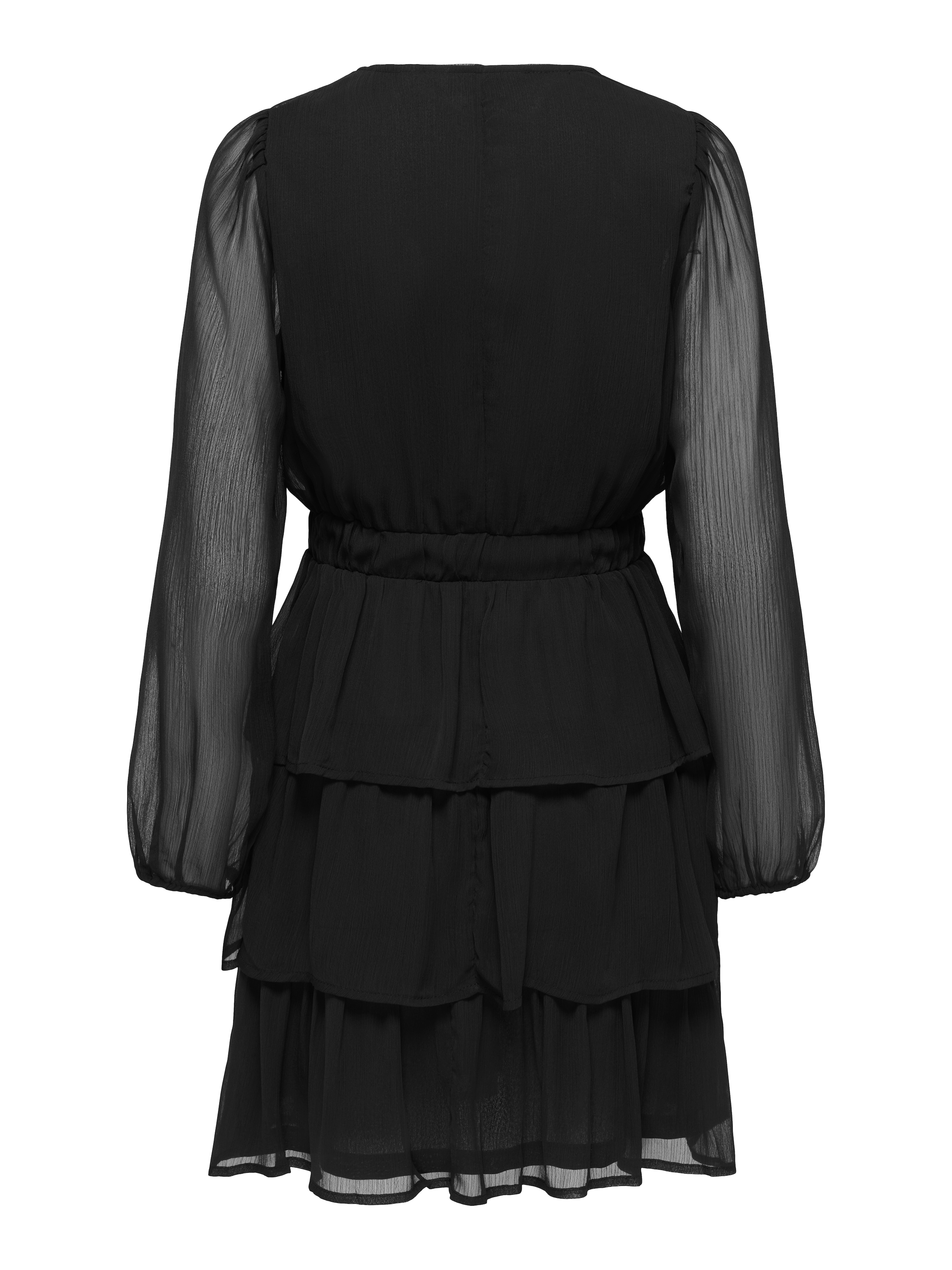 ONLY Chiffonkleid »ONLELDRISA L/S SHORT RUFFLE DRESS WVN« Polyester, regular fit, Rüschen