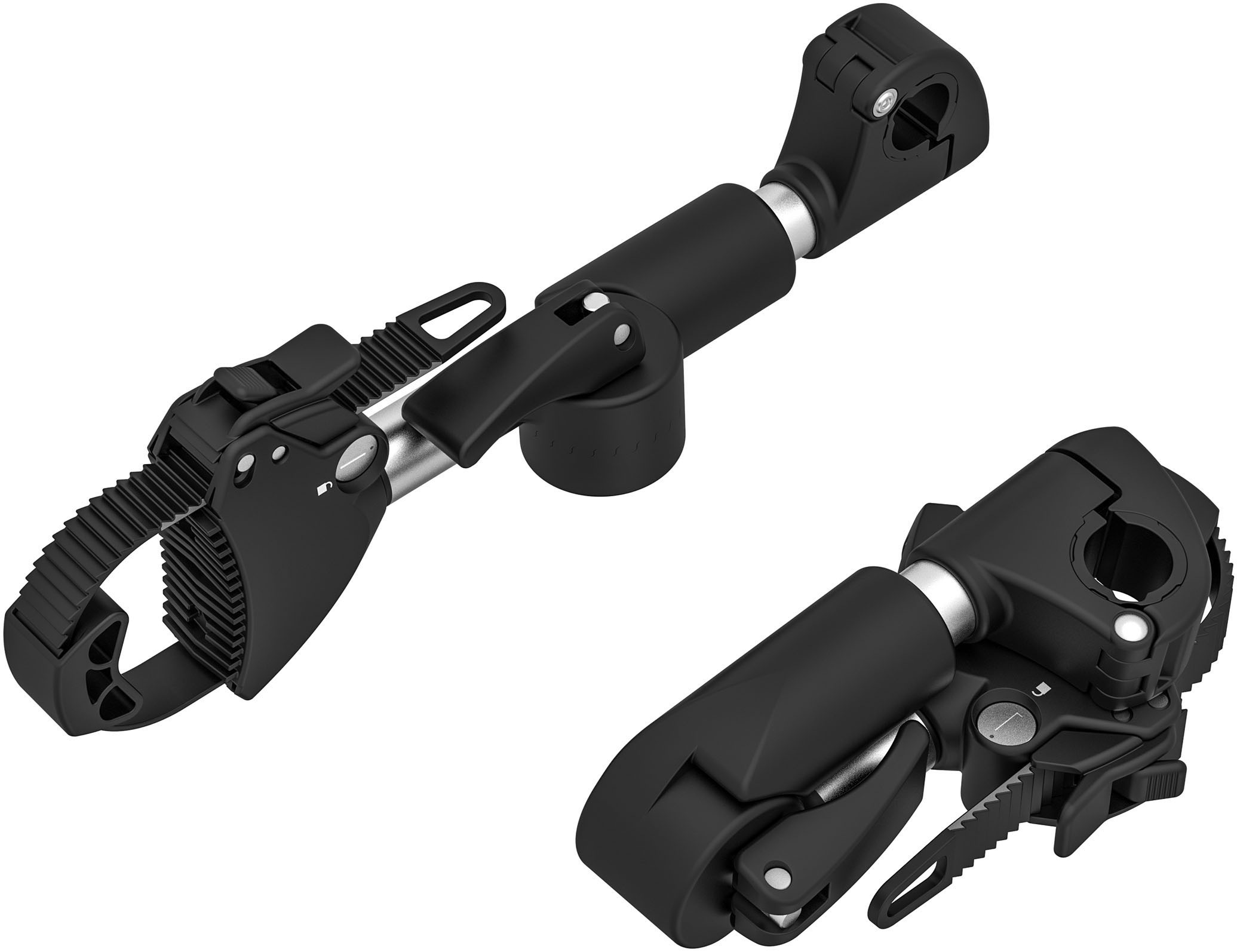 EUFAB Fahrradträger-Rahmenhalter "Verstellbarer Strap-Rahmenhalter 27cm", 2 Stk., schwarz, Befestigungen