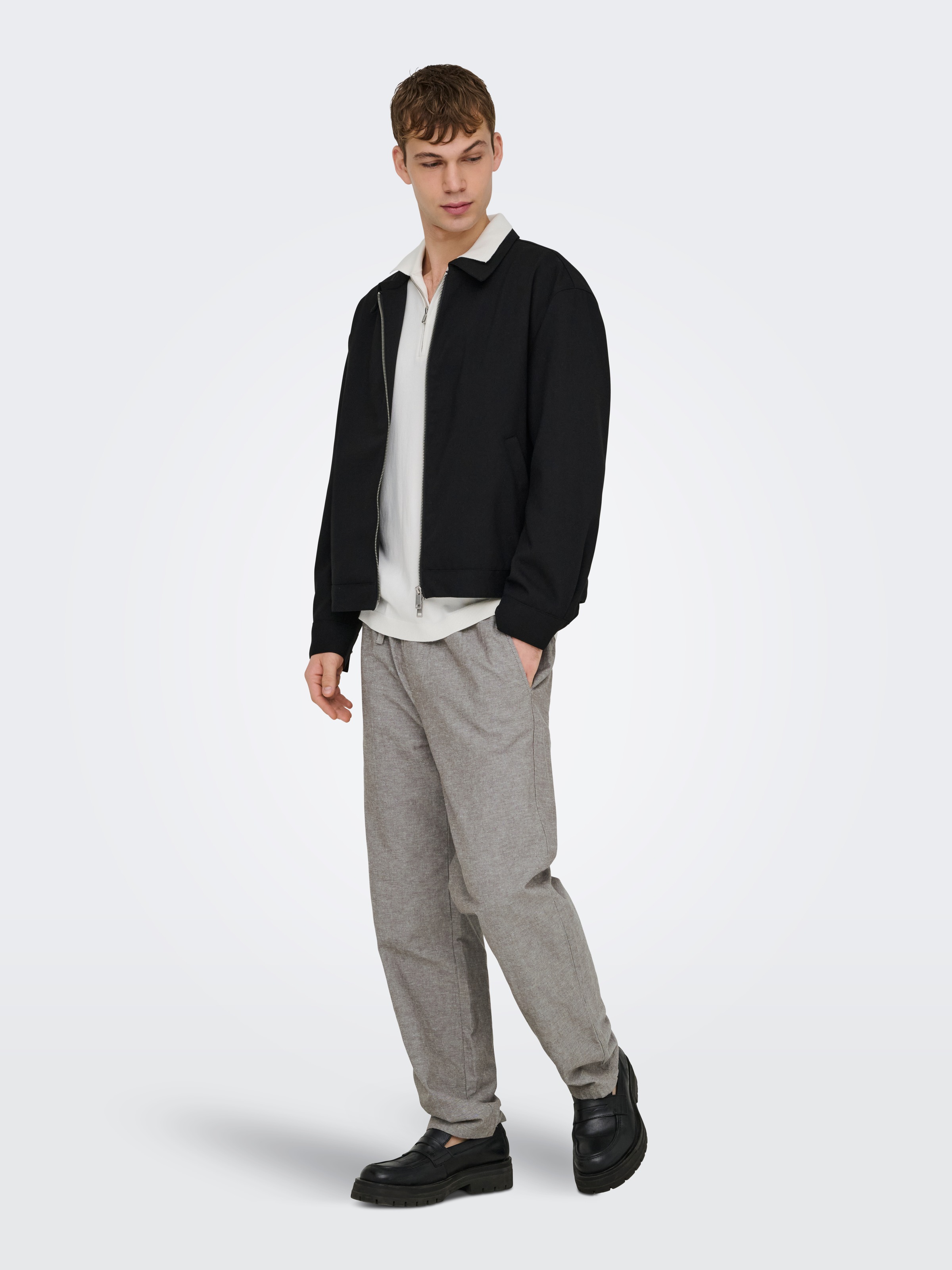 Thumbnail - ONLY & SONS Trainingshose "ONSSINUS LOOSE 0007 COT LIN PANT NOOS"