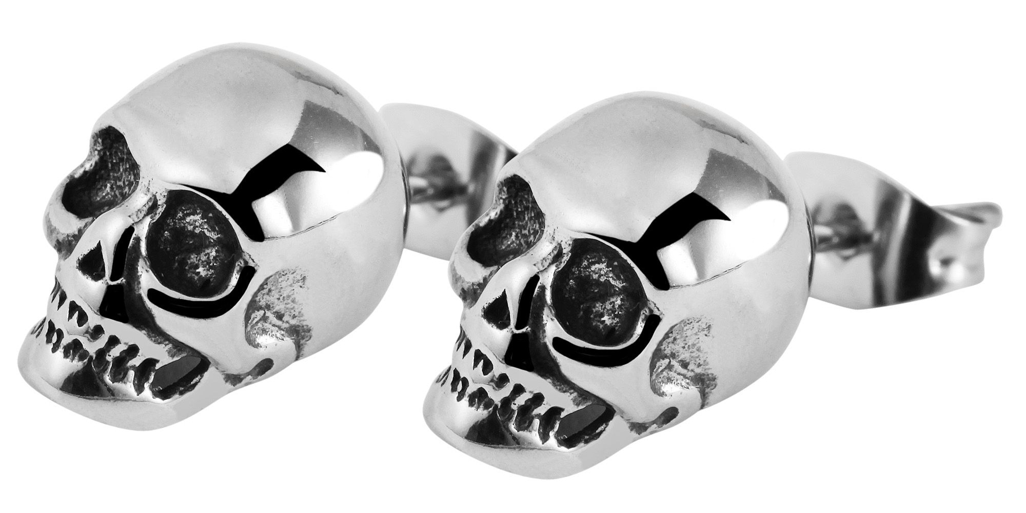 Adelia´s Paar Ohrhänger »Unisex Ohrringe – Ohrstecker Totenkopf aus Edelstahl« Perfekt als Geschenk für besondere Menschen
