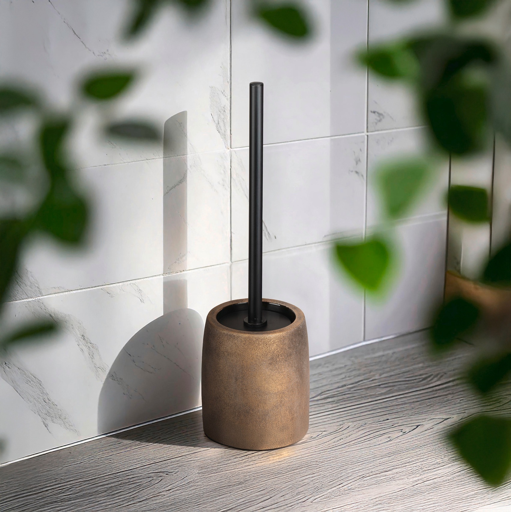 WENKO WC-Garnitur "Tremea" aus Edelstahl  Keramik  Kunststoff Keramik in br günstig online kaufen