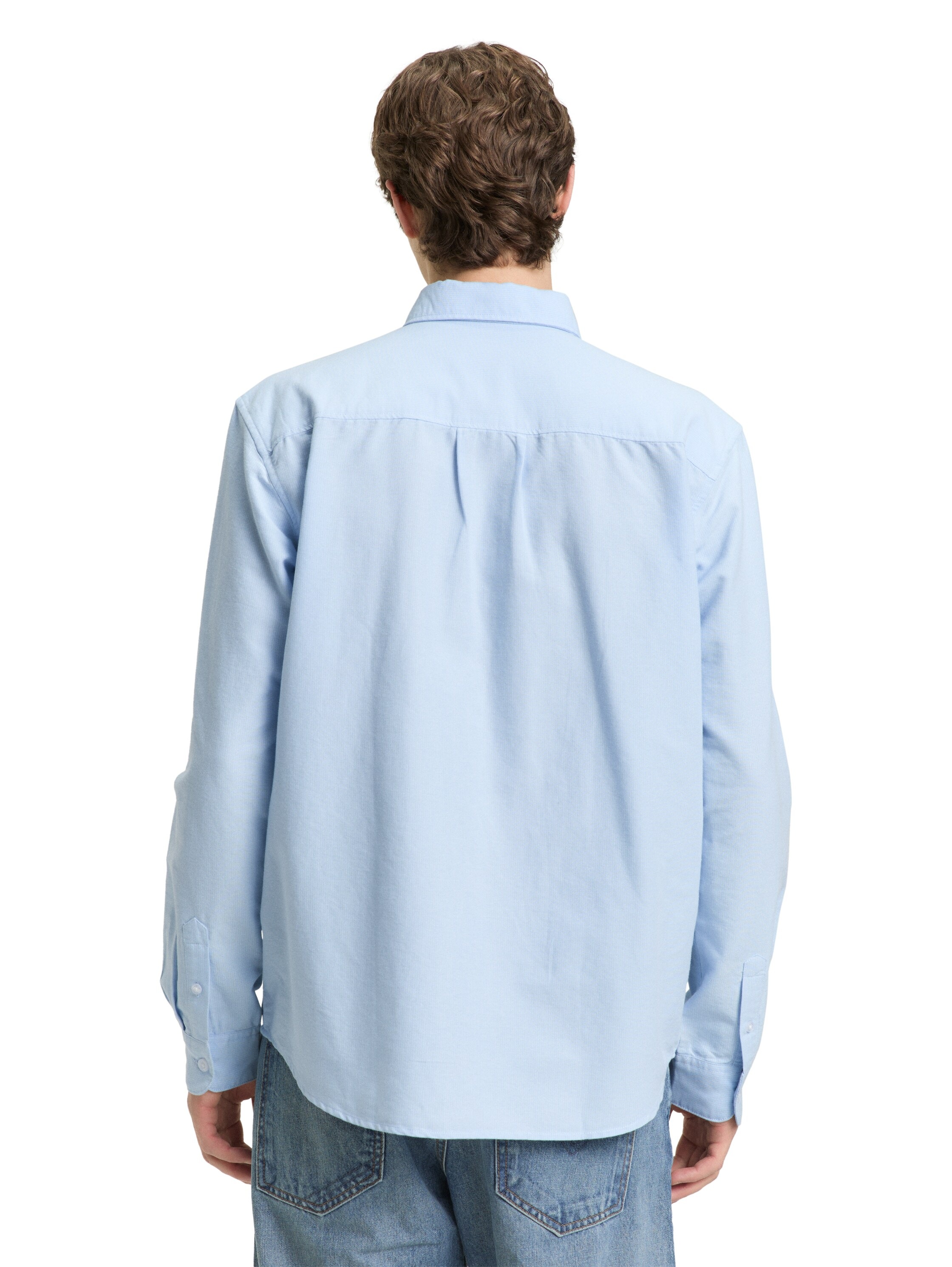 TOM TAILOR Denim Langarmhemd gestreift, mit Button-down-Kragen günstig online kaufen