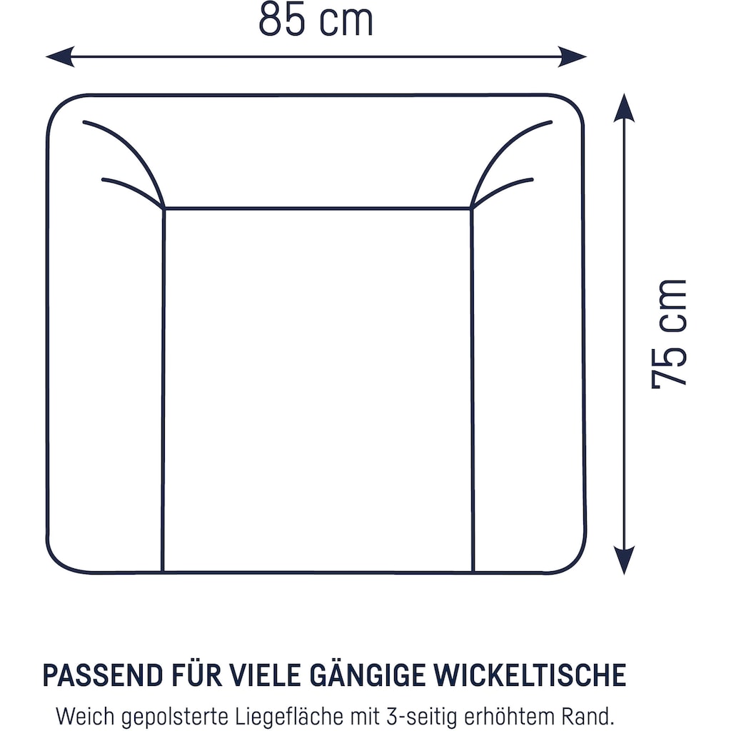 Julius Zöllner Wickelauflage »Softy, Star beige«, (1 tlg.)