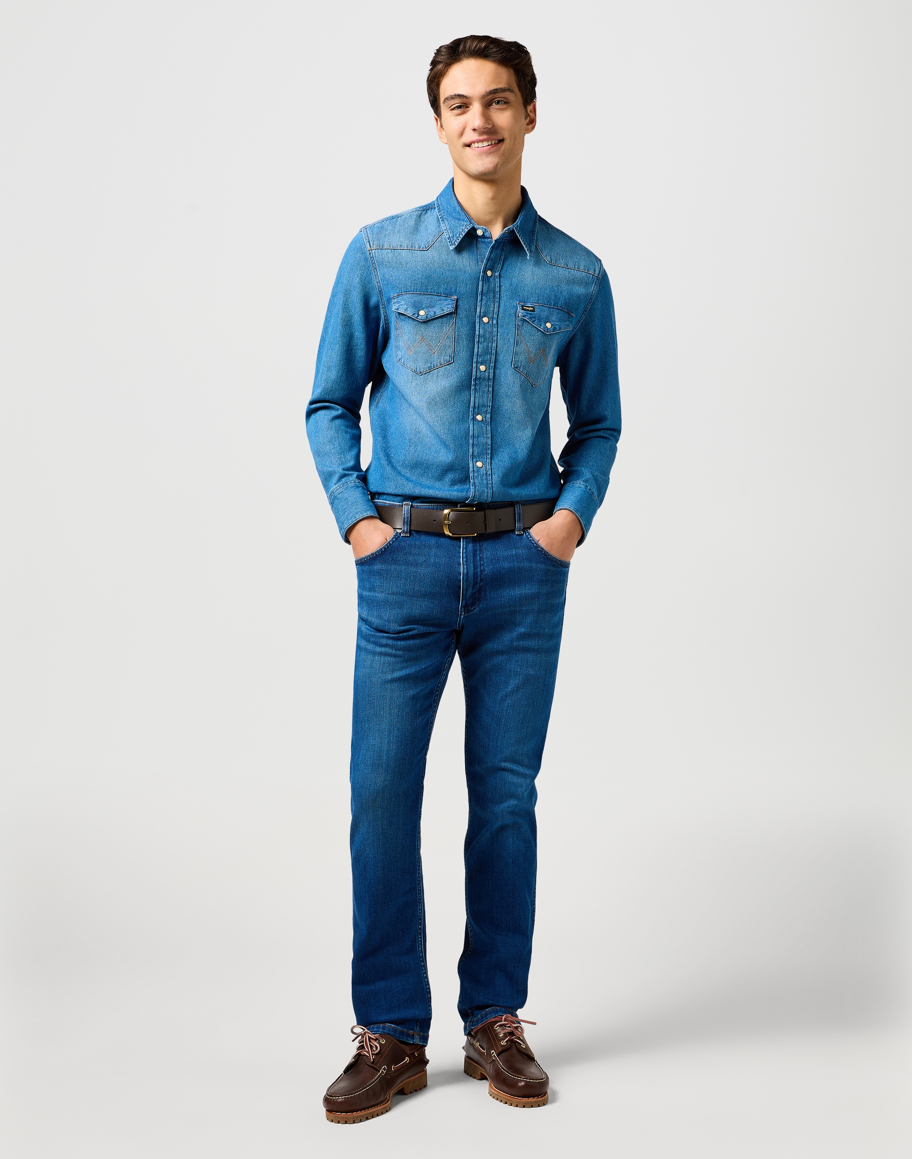 Wrangler Straight-Jeans »GREENSBORO FREE TO STRETCH«, Free to stretch material