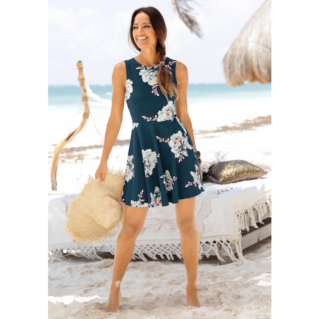 Beachtime Strandkleid, mit Blumenprint bestellen | BAUR