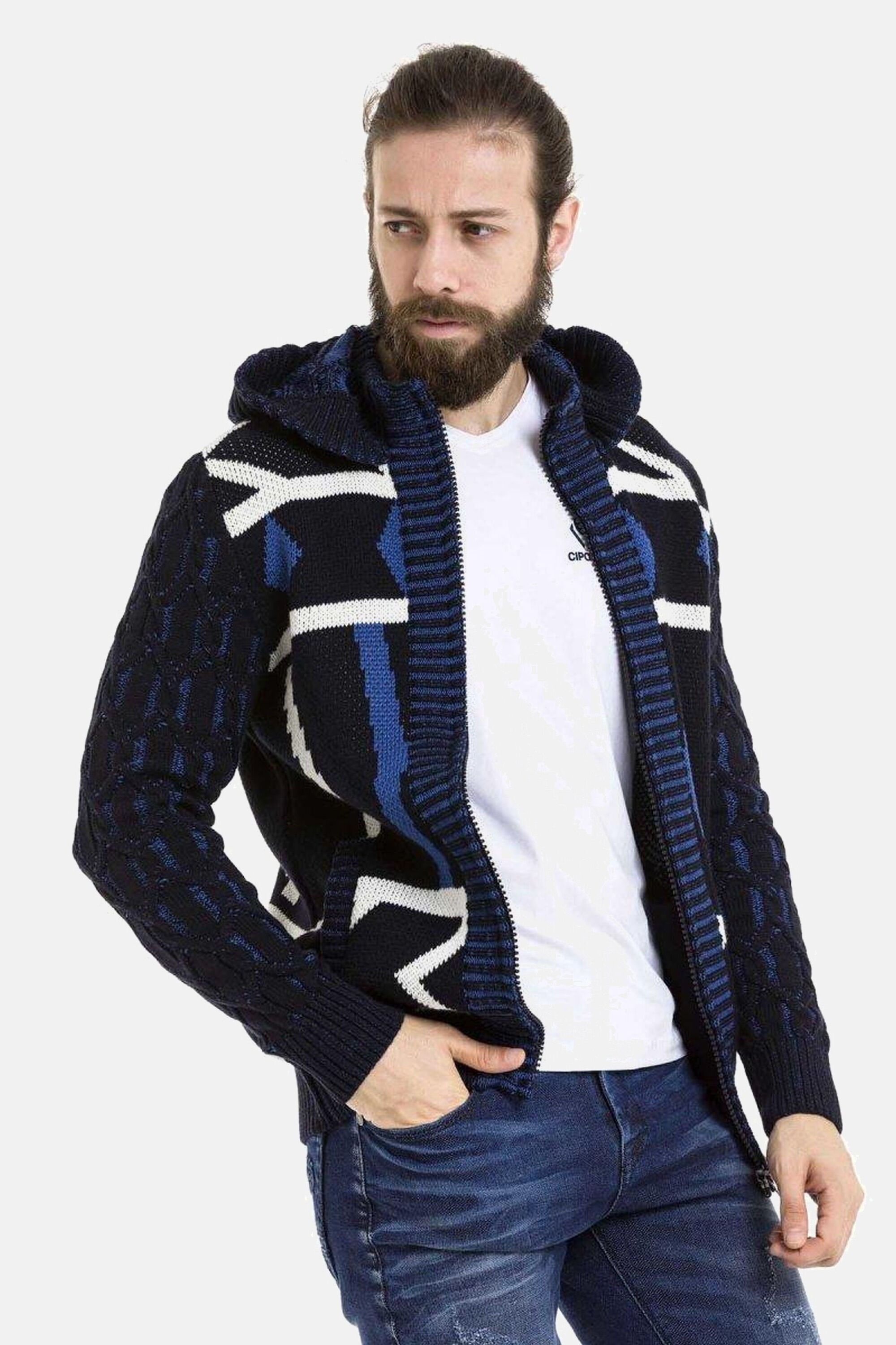 Thumbnail - Cipo & Baxx Cardigan "Jacken", 1 Stk. im modernem Look, CP256