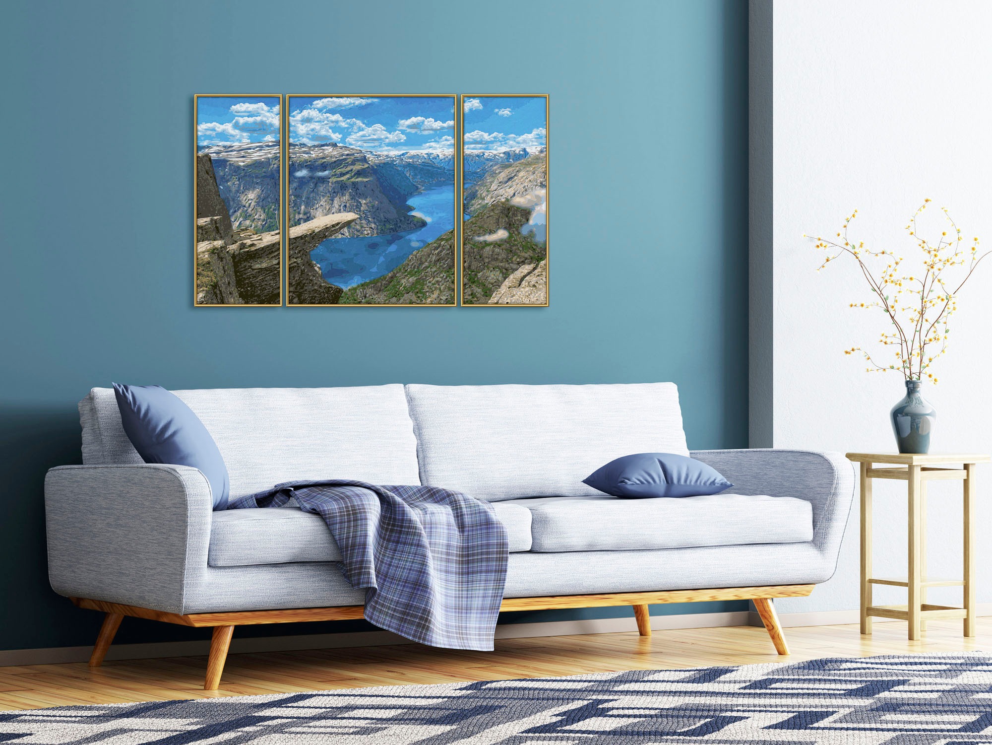 Schipper Malen nach Zahlen »Meisterklasse Triptychon, Trolltunga in Norwegen«, Made in Germany