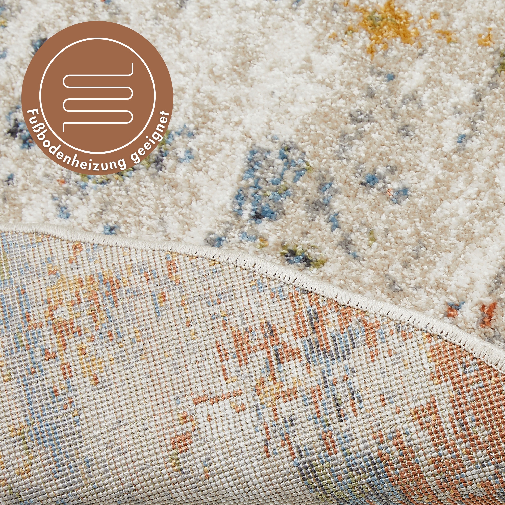 LUXOR living Teppich »Montreal«, oval, 12 mm Höhe, Kurzflor, modernes Design, Wohnzimmer, Schlafzimmer
