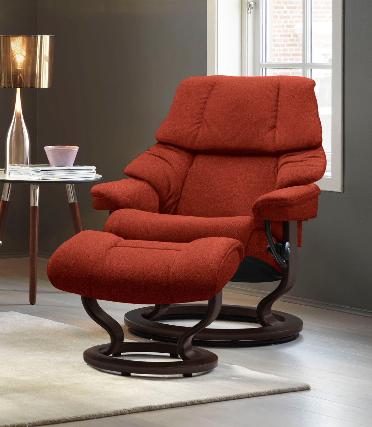 Stressless Fußhocker "Reno", mit Classic Base, Gestell Braun