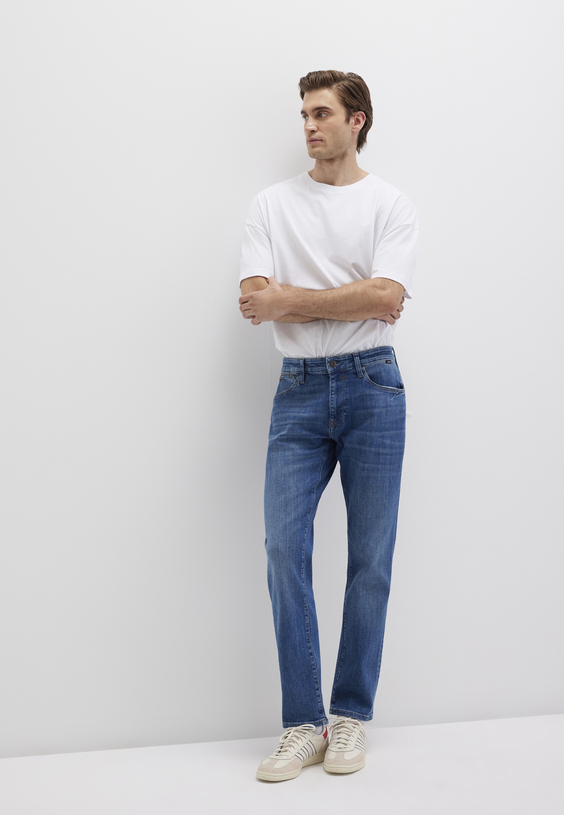 MAVI Herren Röhrenjeans "JAKE"agean blau ultra move, Gr. 31, 86% Baumwolle, 12% recyceltes Polyester, 2% Elasthan, Jeans, Slim Skinny Jeans