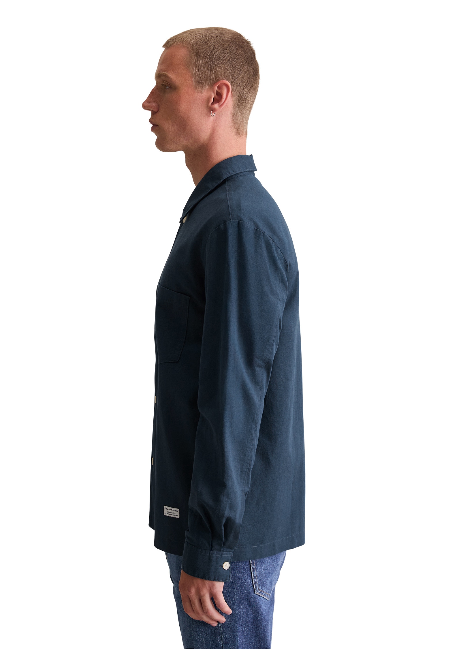 Marc O'Polo DENIM Langarmhemd »aus Leinen und Bio-Baumwolle«