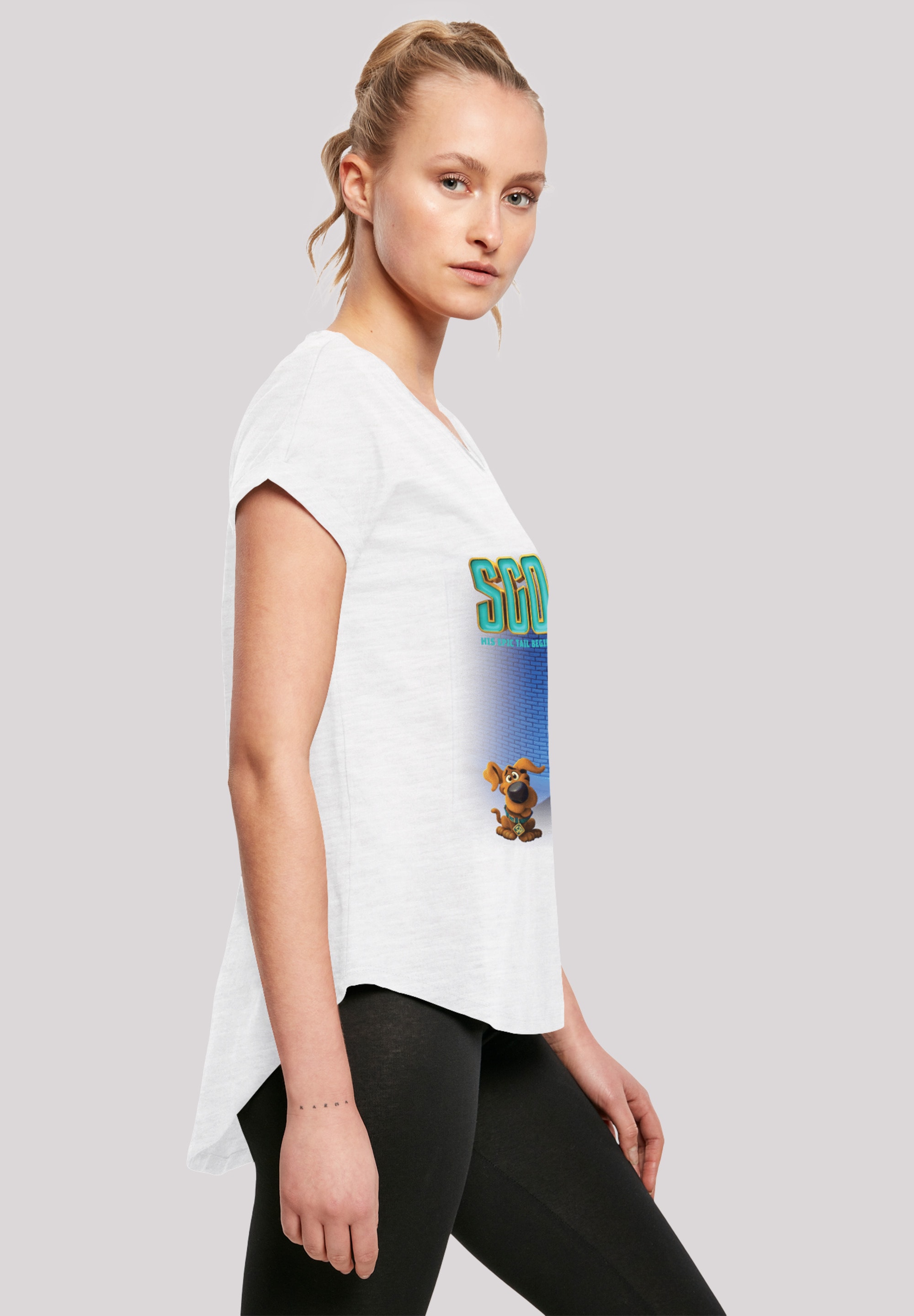 F4NT4STIC T-Shirt »Long Cut T-Shirt 'Scooby Doo Movie Poster'«, Damen,Premium Merch,Lang,Longshirt,Bedruckt
