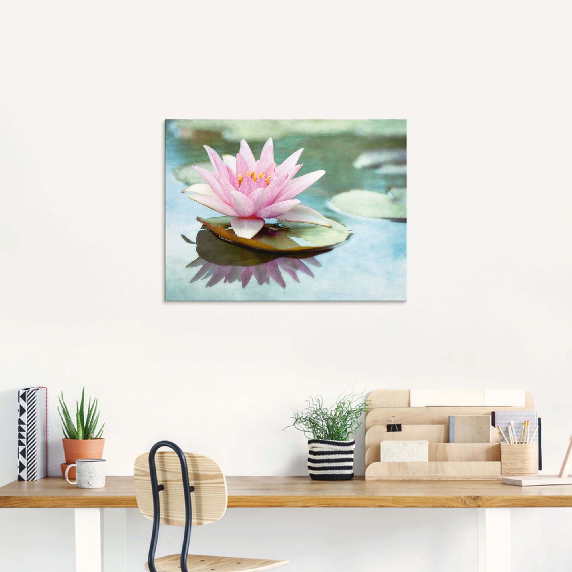Artland Glasbild "Rosa Seerose" Blumen 1 Stk. tlg. in verschiedenen Größen günstig online kaufen