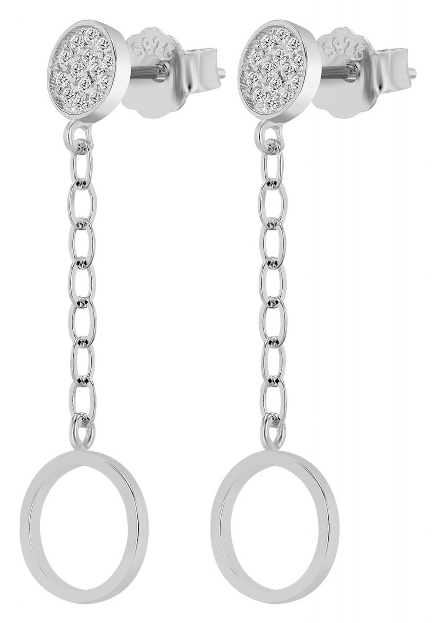 Paar Ohrhänger ADELIA´S "Damen Ohrstecker aus 925 Sterling Silber und Zirkonia", silber, Ohrringe, Damen, Damen, Silber 925 (Sterlingsilber) 6
