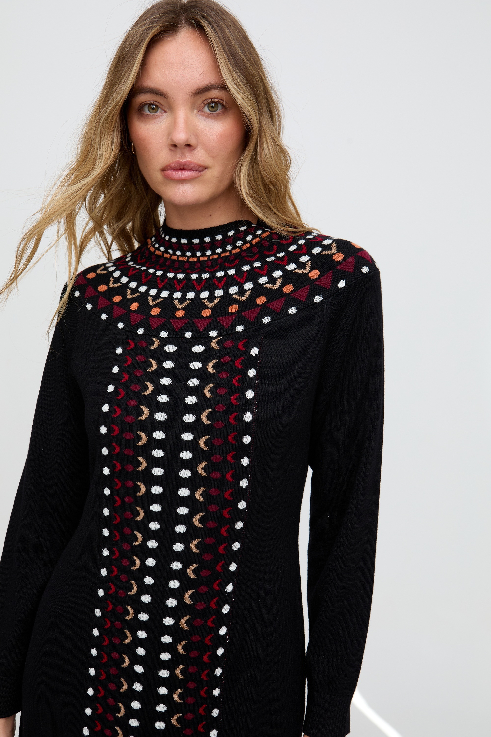 RAFFYA Midikleid »Jethro Geometric Printed Maxi Dress Damen«