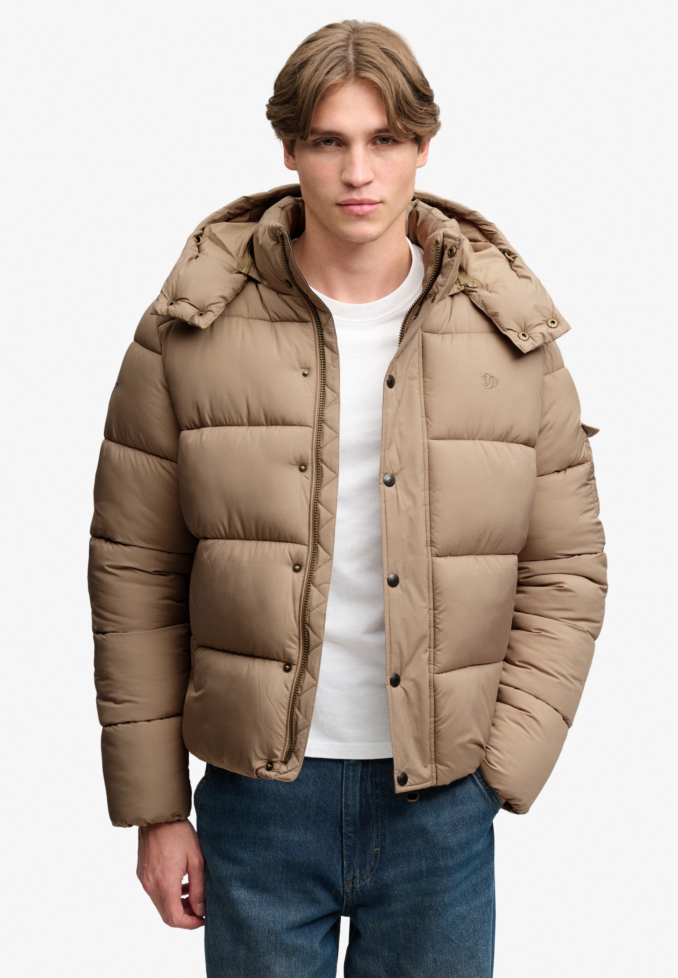 Superdry Steppjacke »PREMIUM RIPSTOP PUFFER JKT« mit Kapuze Kunstfaser, relaxed fit