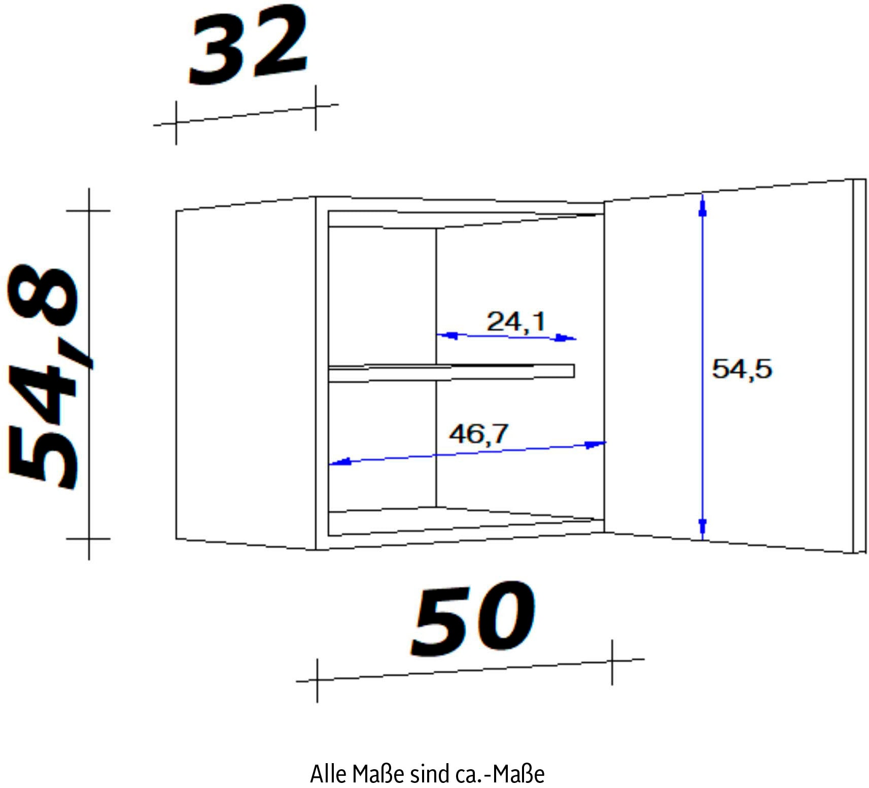 Flex-Well Hängeschrank »Lucca«, (B x H x T) 50 x 54,8 x 32 cm bestellen |  BAUR