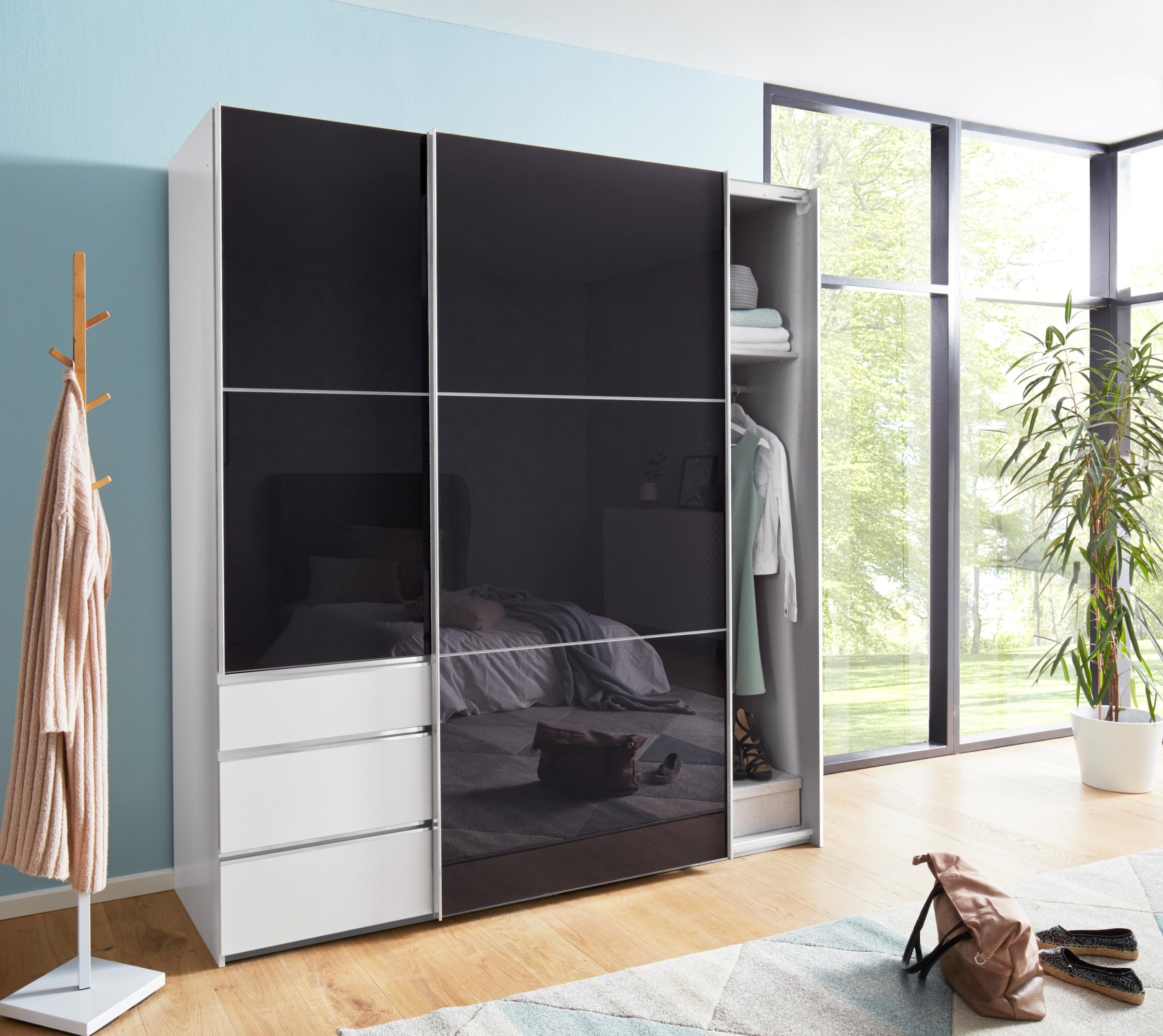 Wimex Schwebetürenschrank »Level by fresh to go«, mit Glastüren