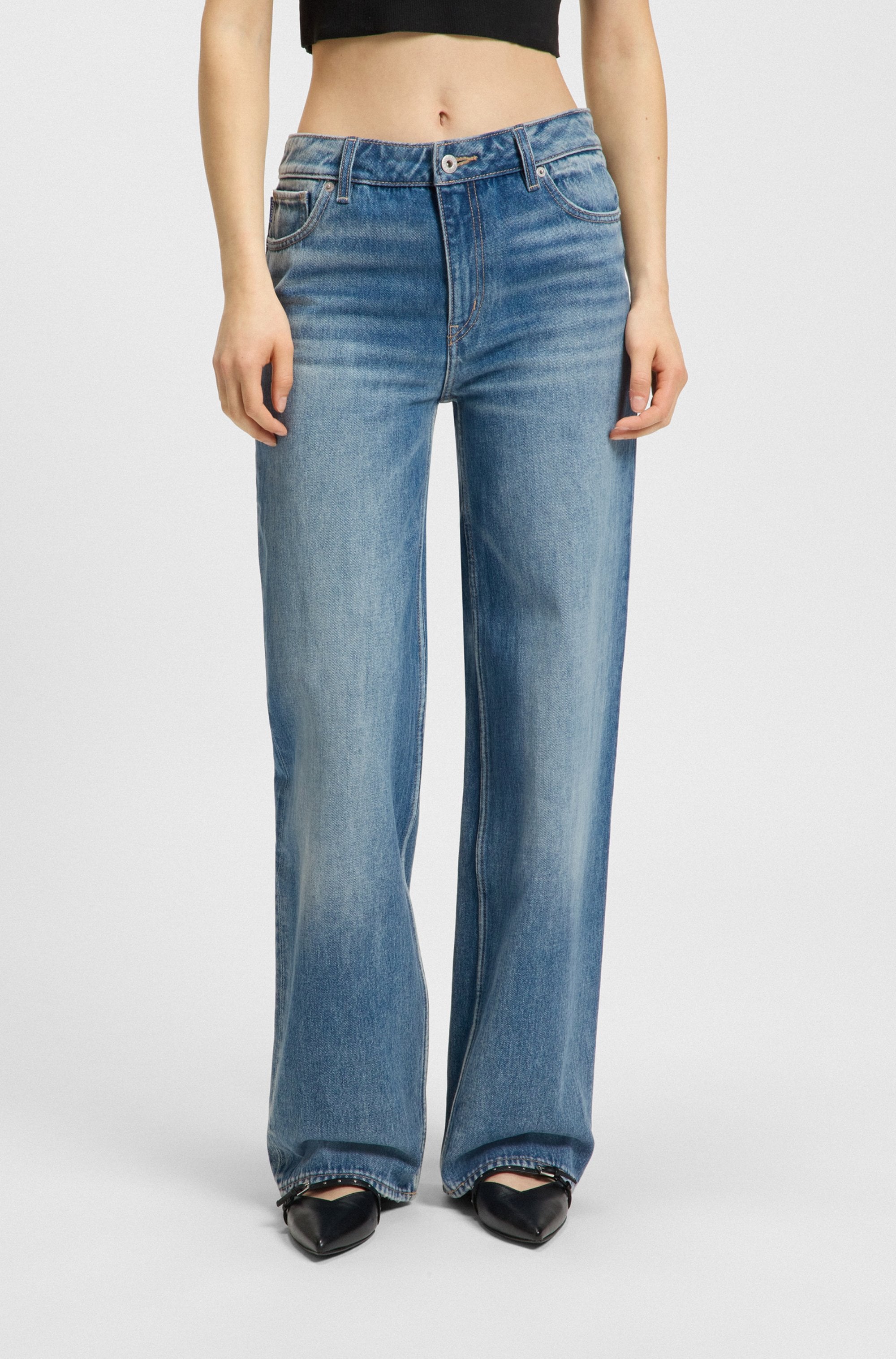 HUGO Blue 5-Pocket-Jeans "Gamala", Mid Rise im Baggy Fit günstig online kaufen