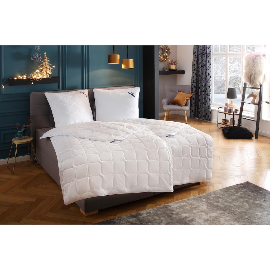 Wohnen Bettdecken, Kopfkissen & Unterbetten Beco Microfaserbettdecke »2 für 1«, warm, Bezug 2. Decke gratis dazu, (1 St.), 1 Gra