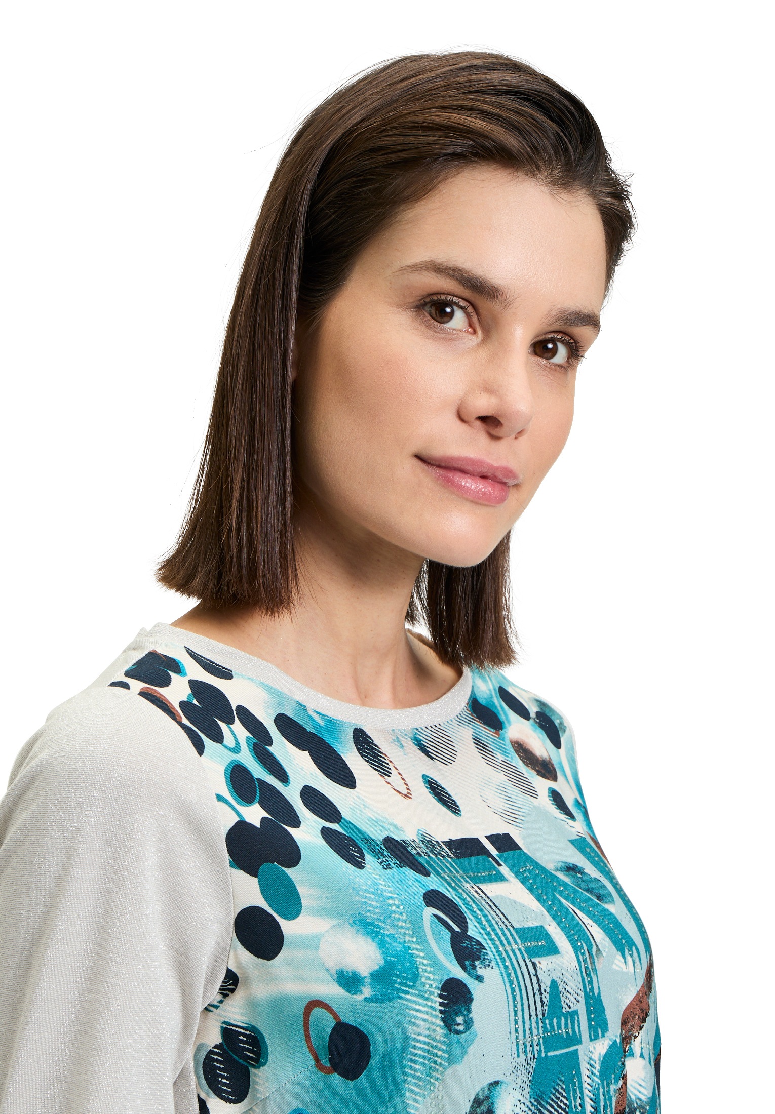 Betty Barclay 3/4-Arm-Shirt »Betty Barclay Damen Blusenshirt mit Aufdruck«, (1 tlg.), Glitzersteine