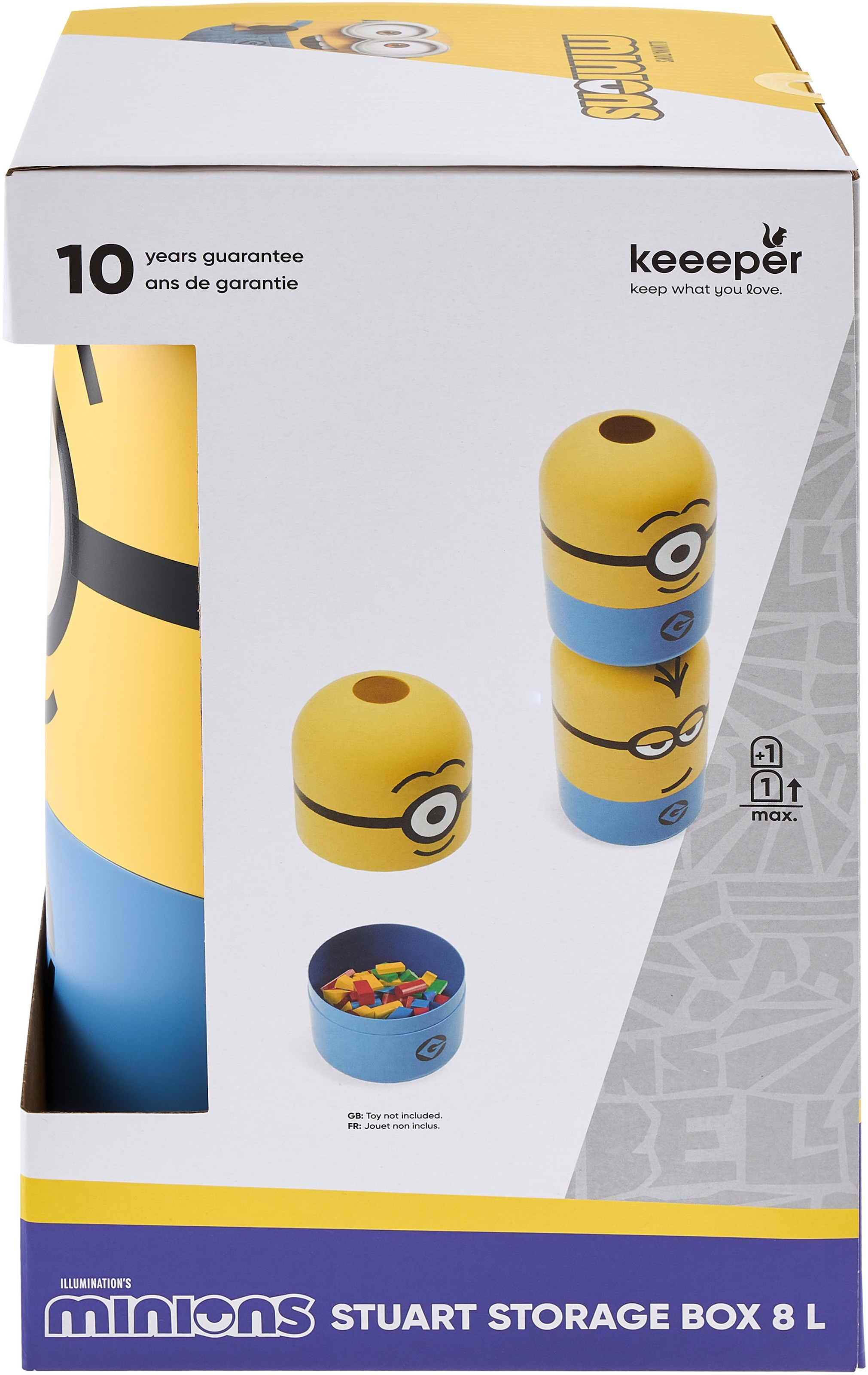 keeeper Aufbewahrungsbox »Stuart "minions" Aufbewahrungsdose 8L« keeeper mit Design aus "Ich einfach unverbesserlich"