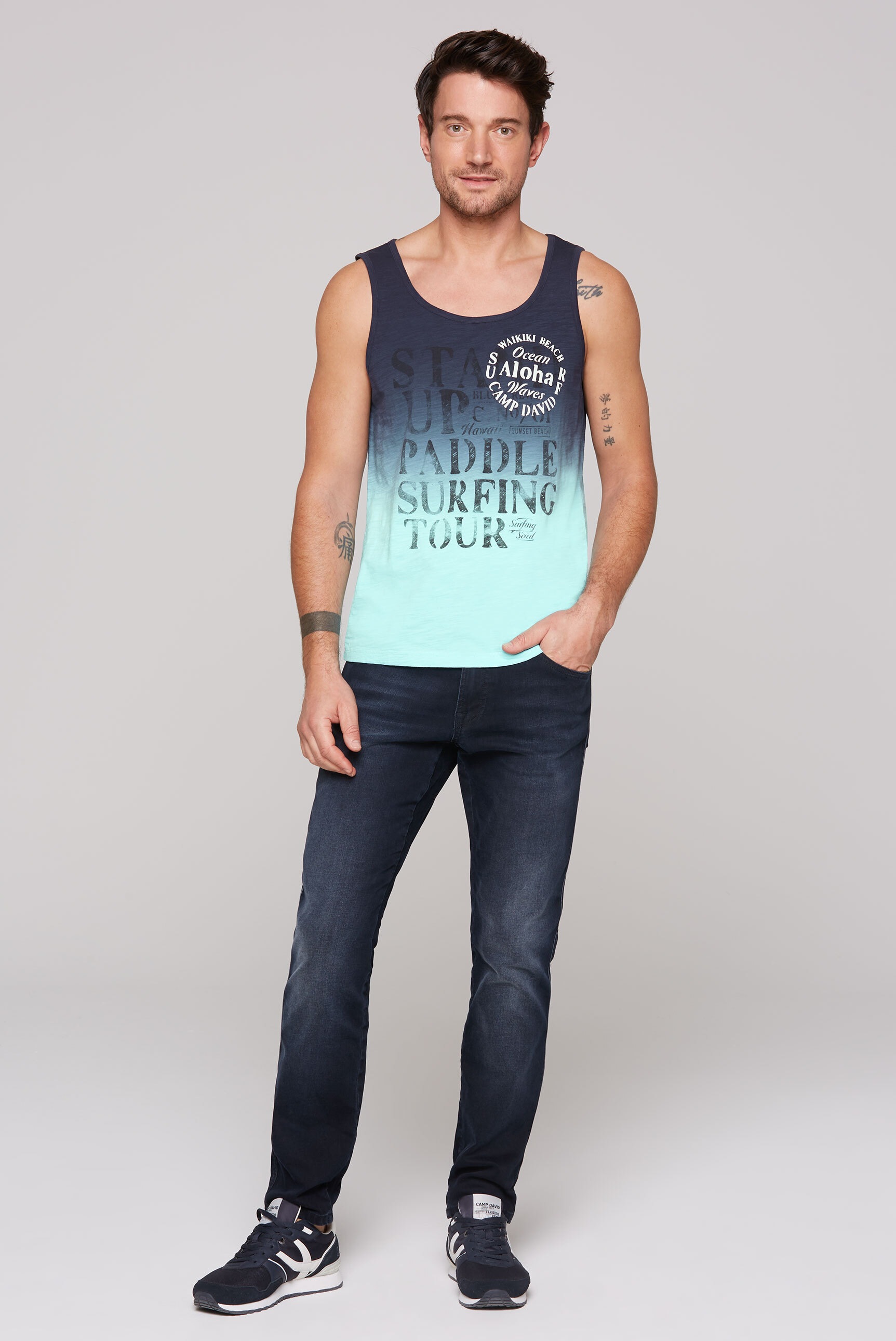 CAMP DAVID Tanktop, aus Baumwolle