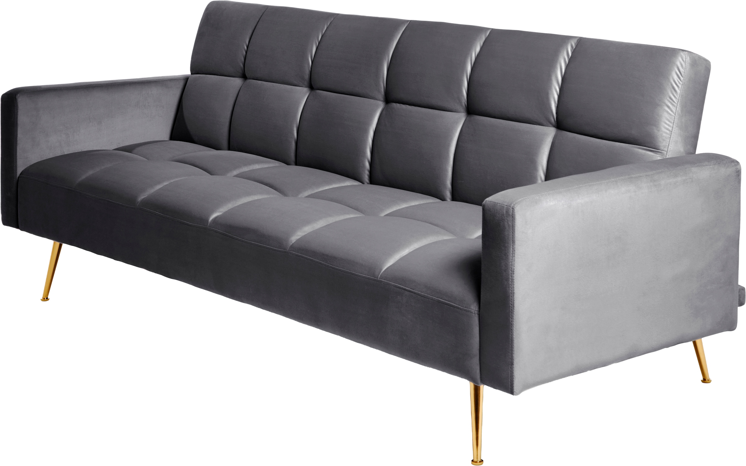 Jahnke Schlafsofa "CHILLAX POSH" mit Schlaffunktion, edler Samtstoff & Füße günstig online kaufen