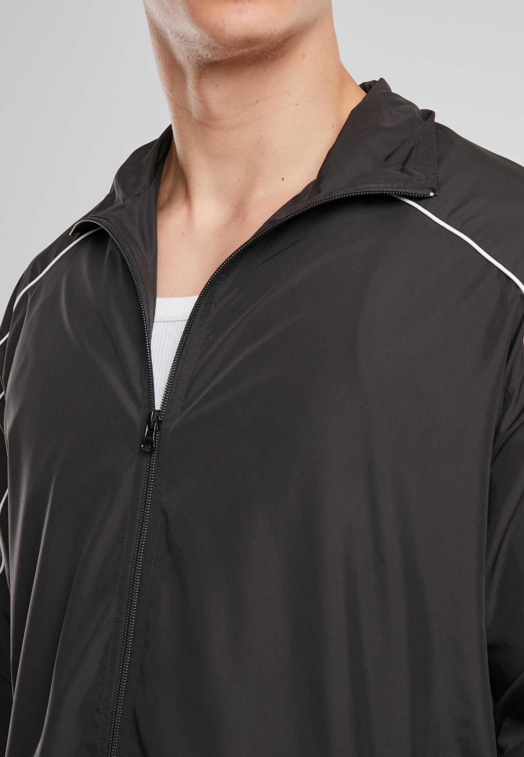URBAN CLASSICS Trainingsjacke »Urban Classics Piped Panel Trackjacket«, (1 St.), ohne Kapuze